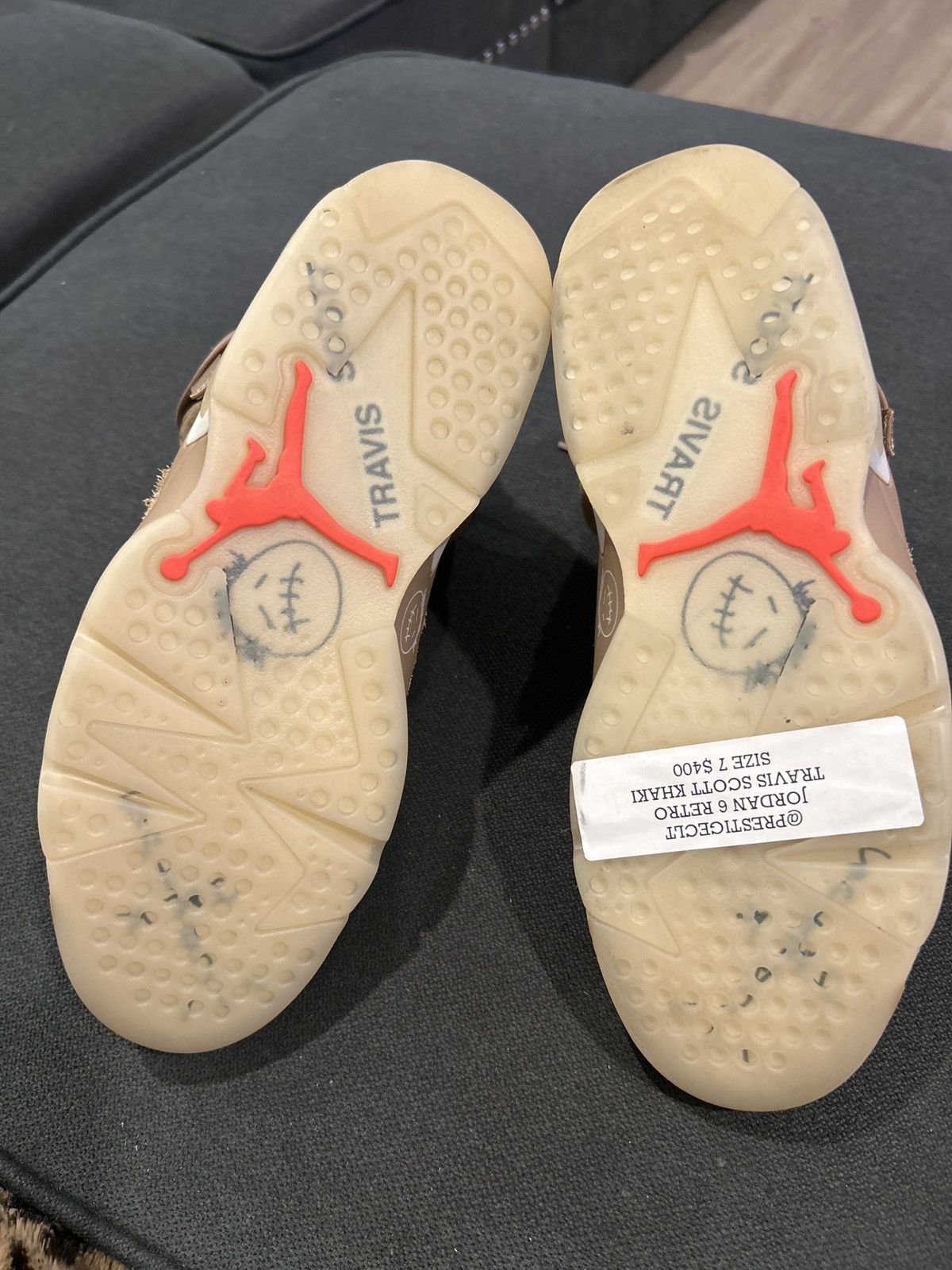 Other Air Jordan 6 Retro x Travis Scott “British Khaki” Size US 7 / EU 40 - 5 Thumbnail