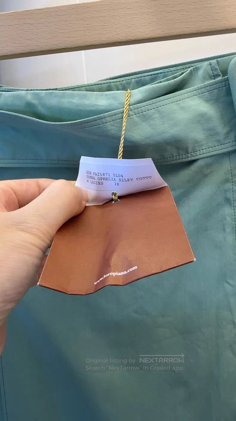 Loro Piana Loro Piana Green Silk Cotton Skirt Size 25" / US 0 / IT 36 - 3 Thumbnail