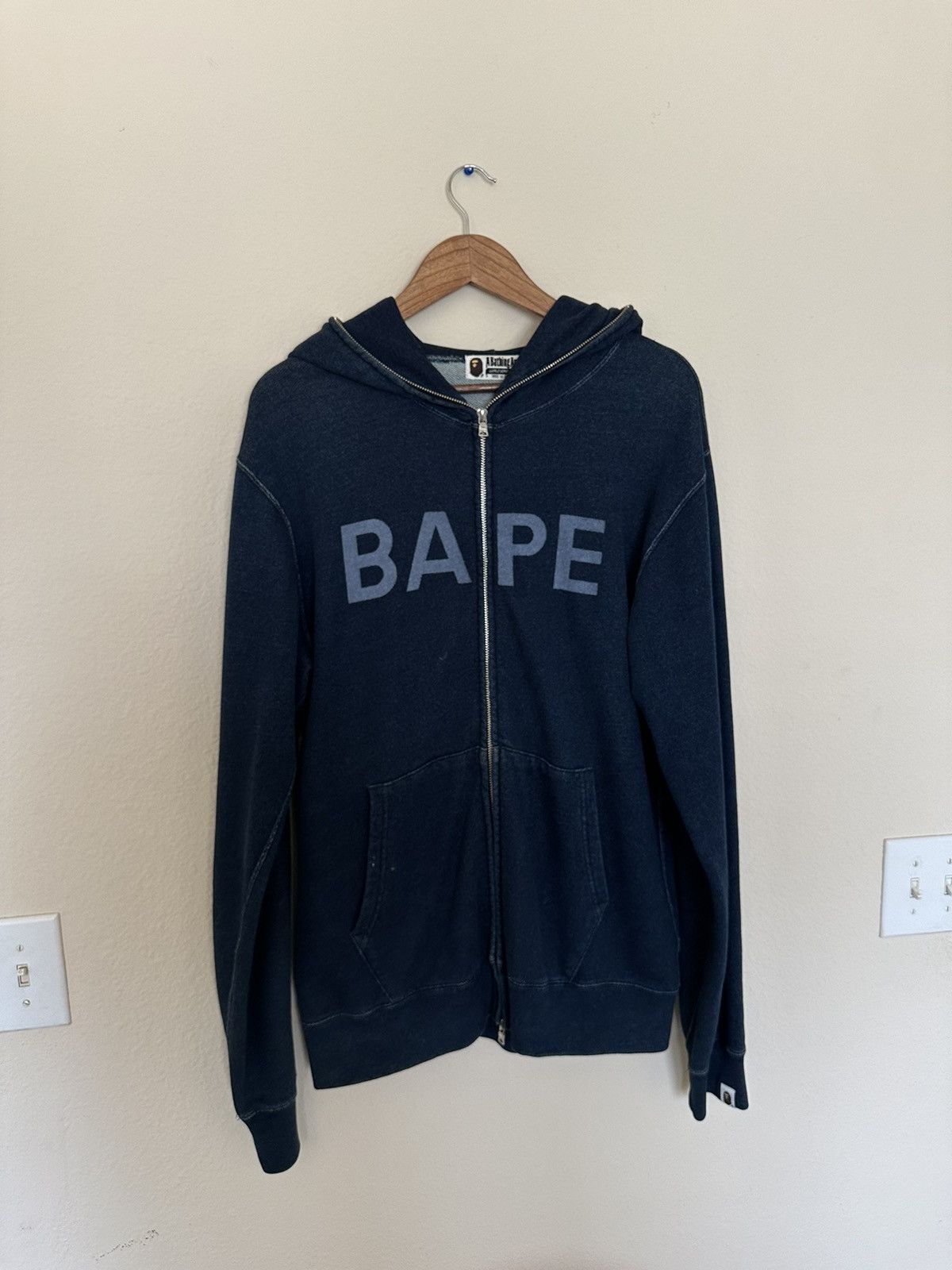 Bape Indigo Full Zip Hoodie Size US XL / EU 56 / 4 - 9 Thumbnail
