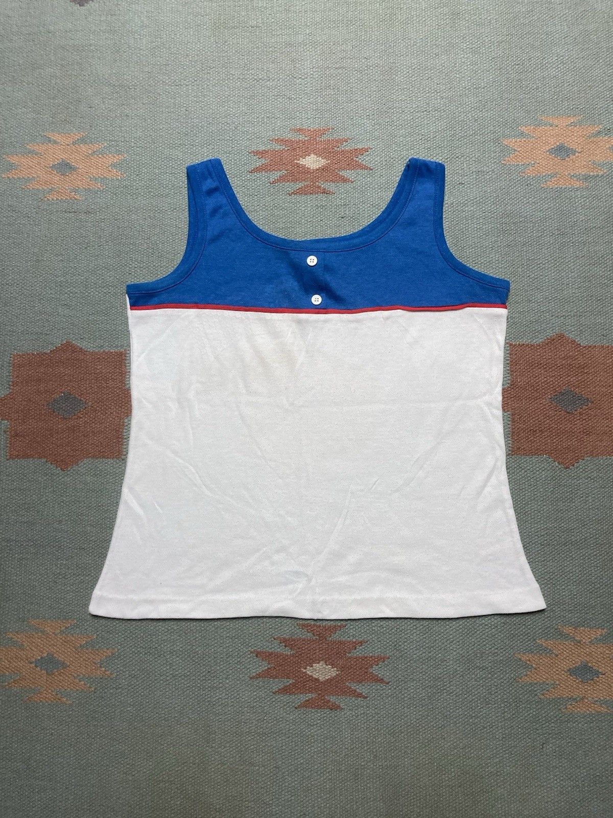 Vintage 70s tank top shirt Montgomery ward striped soft boxy small Size US S / EU 44-46 / 1 - 1 Thumbnail
