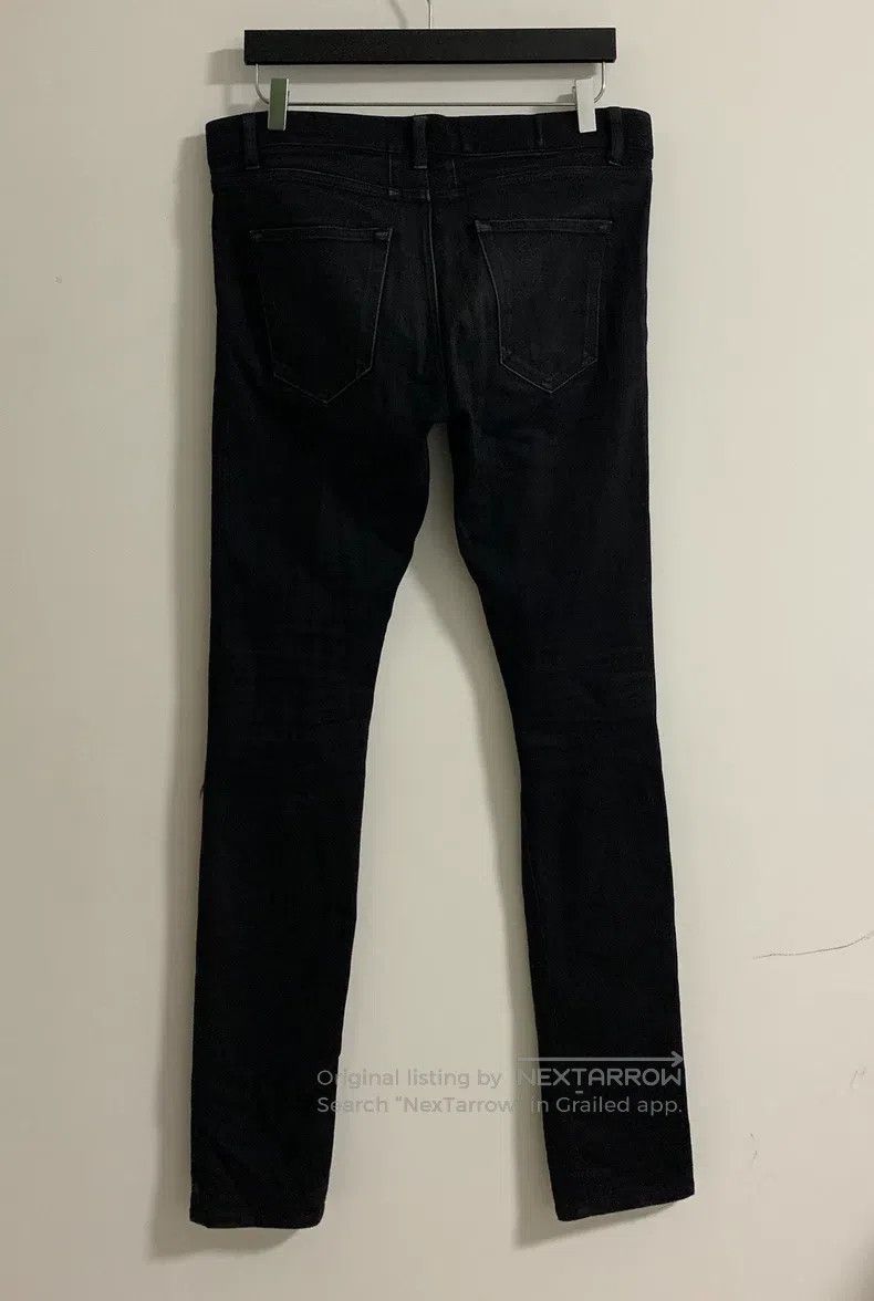 Saint Laurent Paris Saint Laurent Paris Black Knee Double Blade Destroyed Jean Size US 32 / EU 48 - 2 Thumbnail