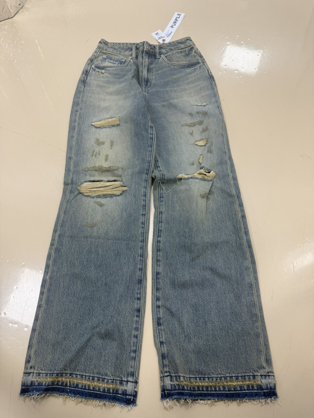 Other Purple Brand Wide Destroy Jeans Size 26" / US 2 / IT 38 - 1 Thumbnail