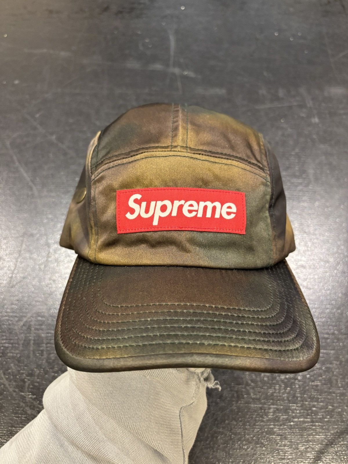 Supreme Supreme Washed Satin Box Logo Camp Cap Size ONE SIZE - 1 Thumbnail