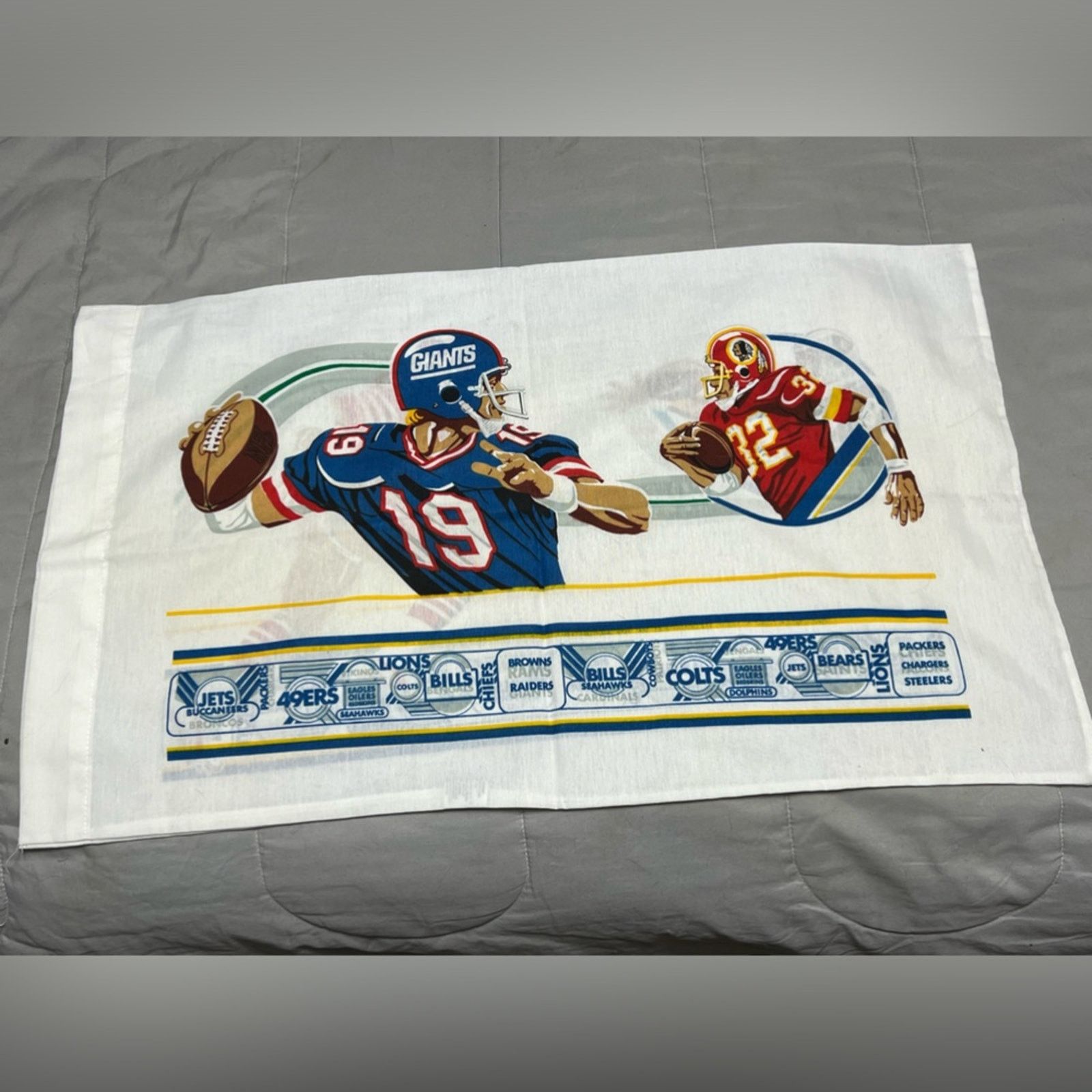 NFL NEW Vintage Football Bed Pillow Case Giants 49ers 80’s NFL Size US XL / EU 56 / 4 - 5 Thumbnail