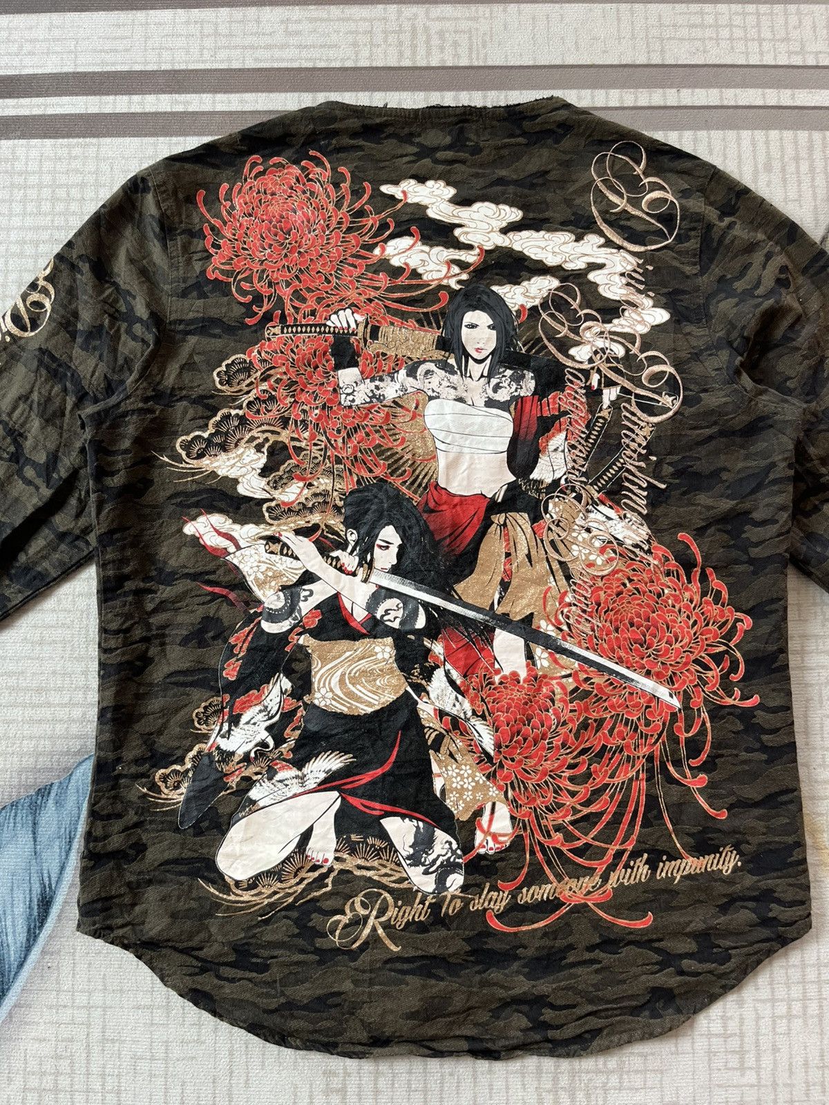 Japanese Brand Rare Divine Retribution camoflouge Geisha jaket Size US L / EU 52-54 / 3 - 2 Thumbnail