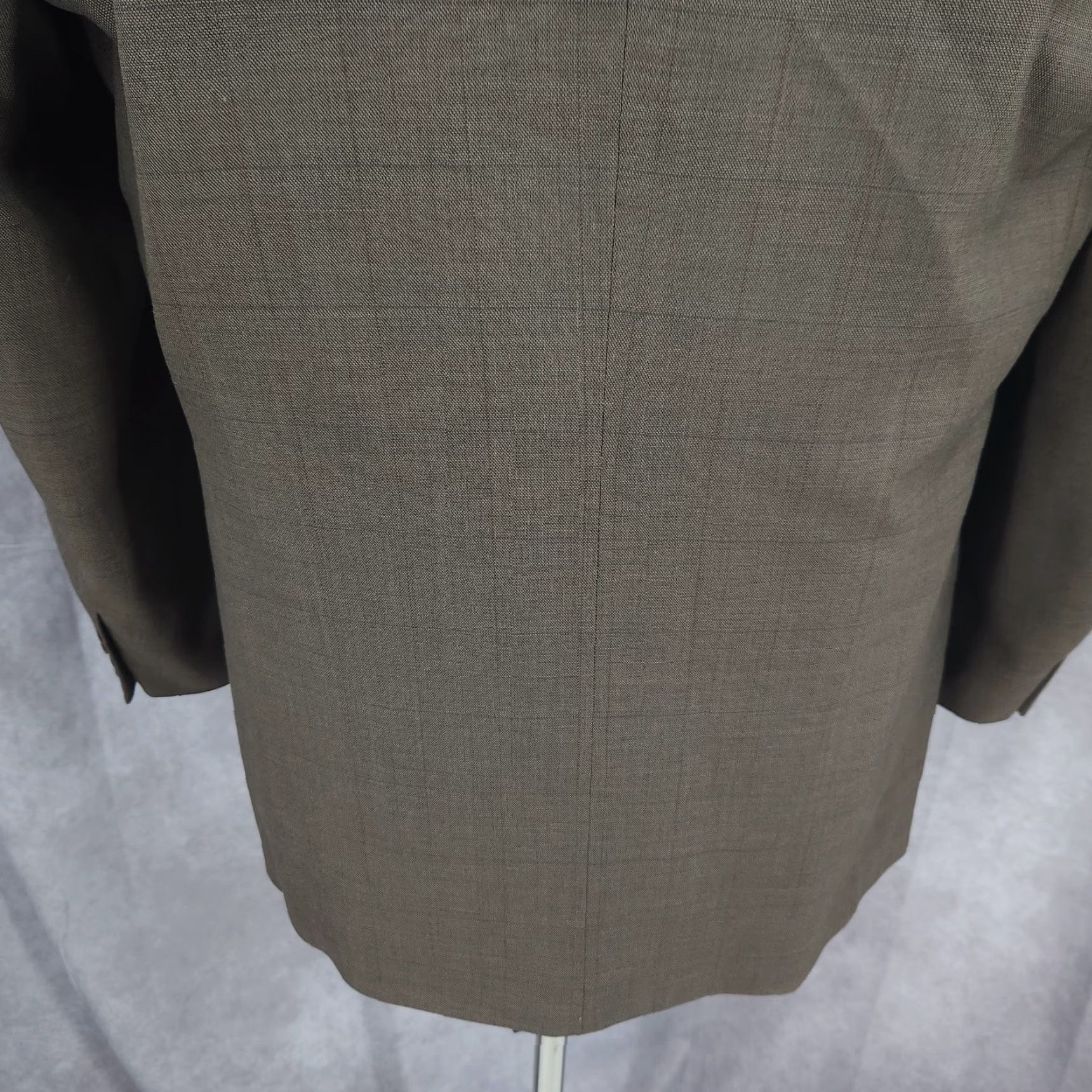 Vintage Versini Blazer Mens 42 Green Windowpane Plaid Sport Coat Jacket Size 42R - 6 Thumbnail