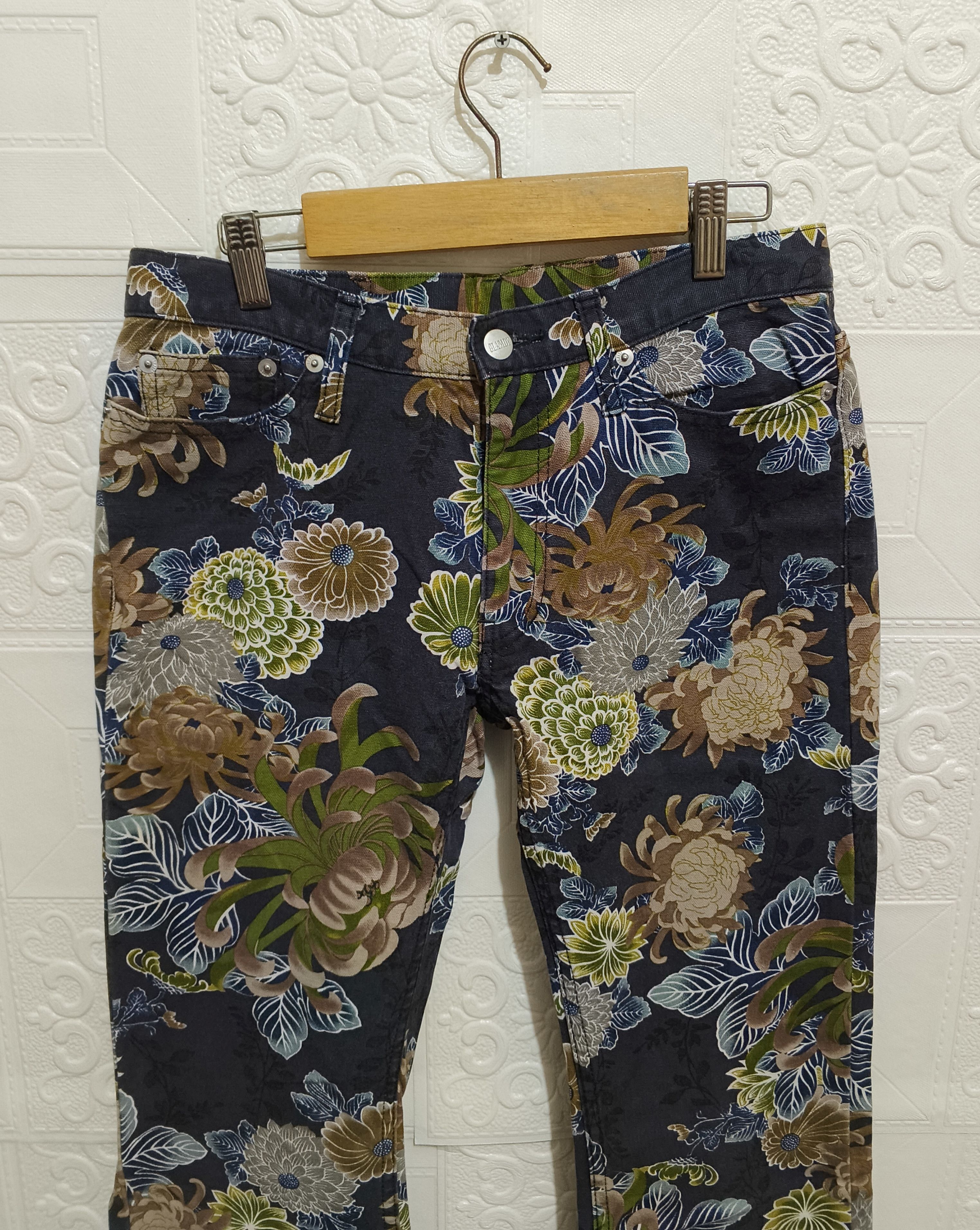 Japanese Brand GLAMDY FLORAL JEANS Size 31" - 3 Thumbnail