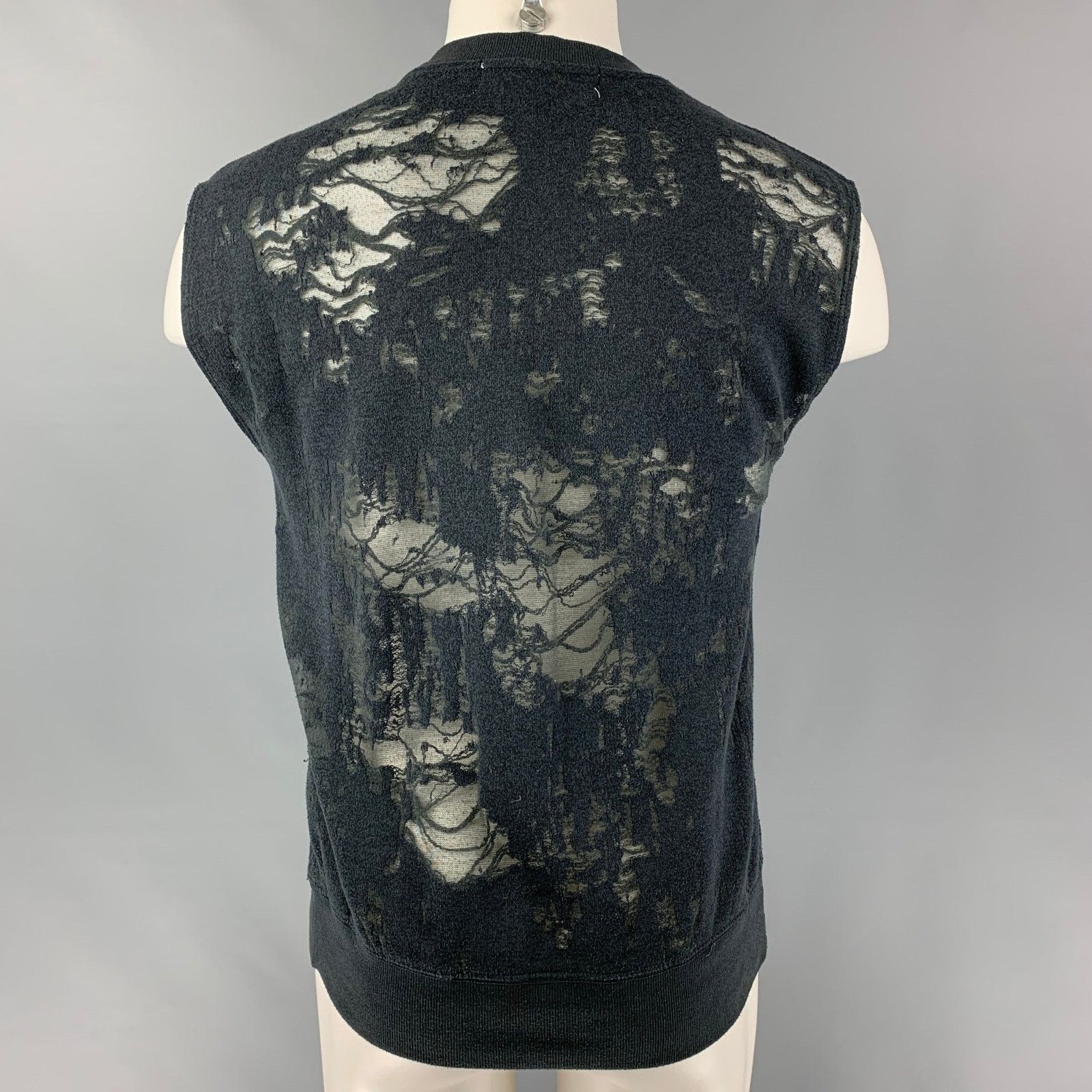 Iro S Slate Distressed Cotton Blend Sleeveless Pullover Size US S / EU 44-46 / 1 - 3 Thumbnail