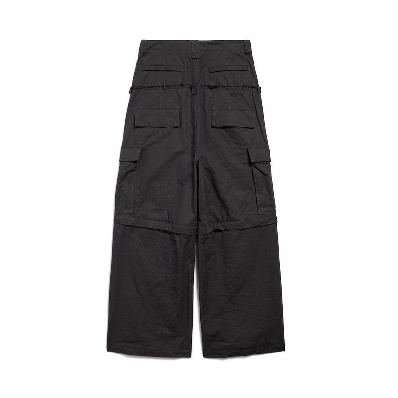 Balenciaga o1s1wg110126 555 / Cut-Up Cargo Pants in Black Size US 34 / EU 50 - 6 Thumbnail