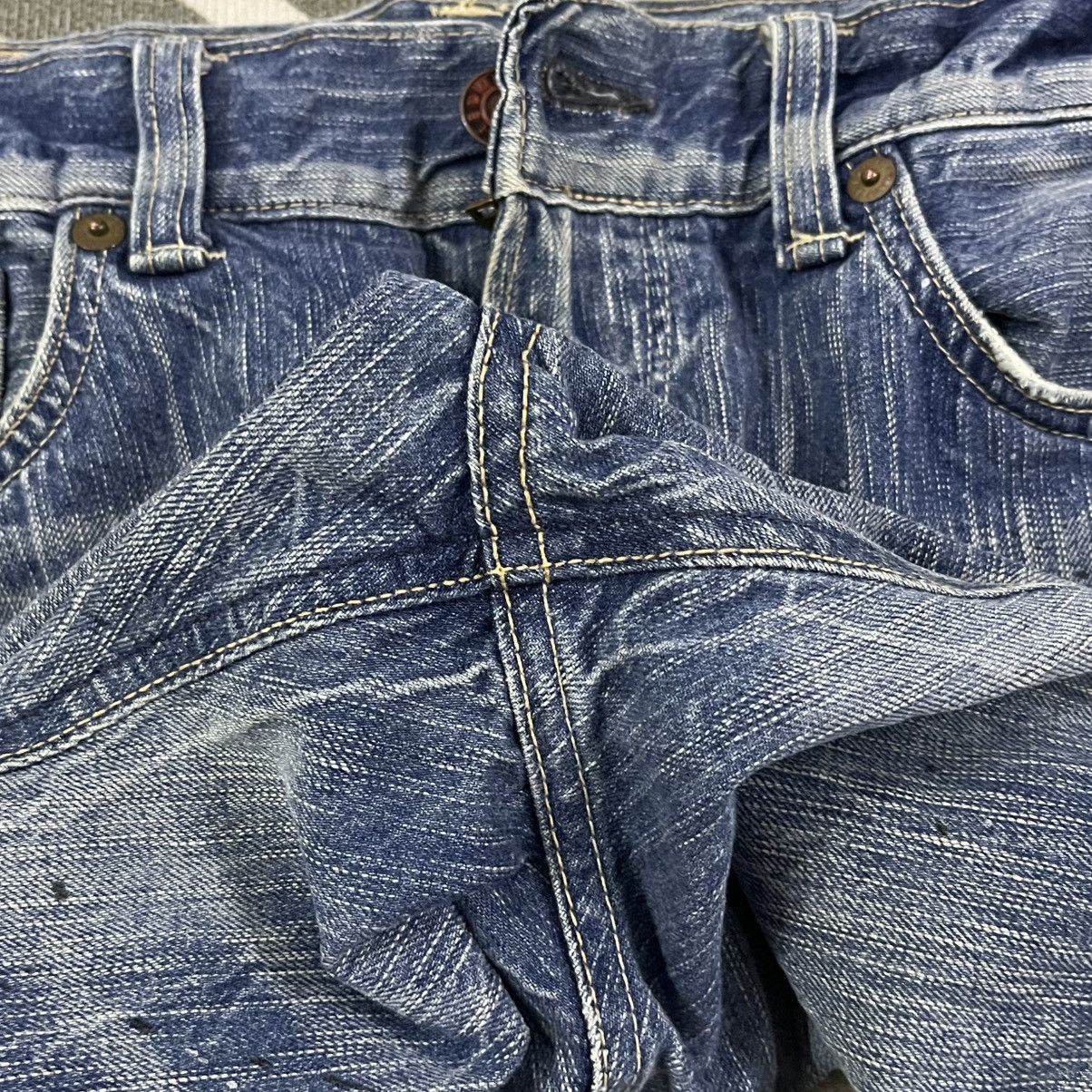 Edwin × Japanese Brand EDWIN 503 BLUE TRIP DISTRESSED PAINTED JEANS Size US 37 - 21 Thumbnail