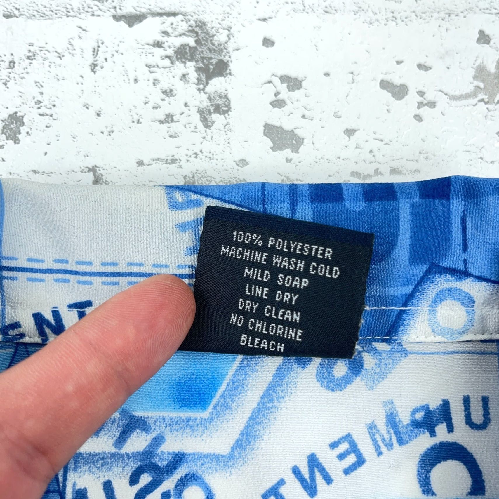 Southpole VINTAGE South Pole Shirt Men Medium Blue Button Up Y2K 2000s All Over AOP Size US M / EU 48-50 / 2 - 7 Thumbnail