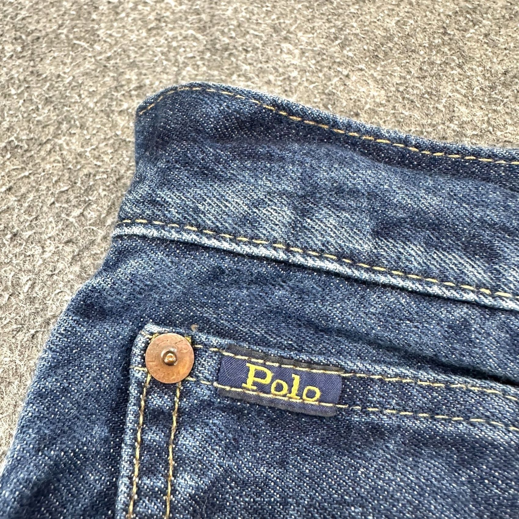 Polo Ralph Lauren Polo Ralph Lauren Jeans Slim Fit 32x32 Blue Denim Straight Leg 5-Pocket Dark Wash Cotton Mens Regular Size Click to Buy Size US XS / EU 42 / 0 - 2 Thumbnail