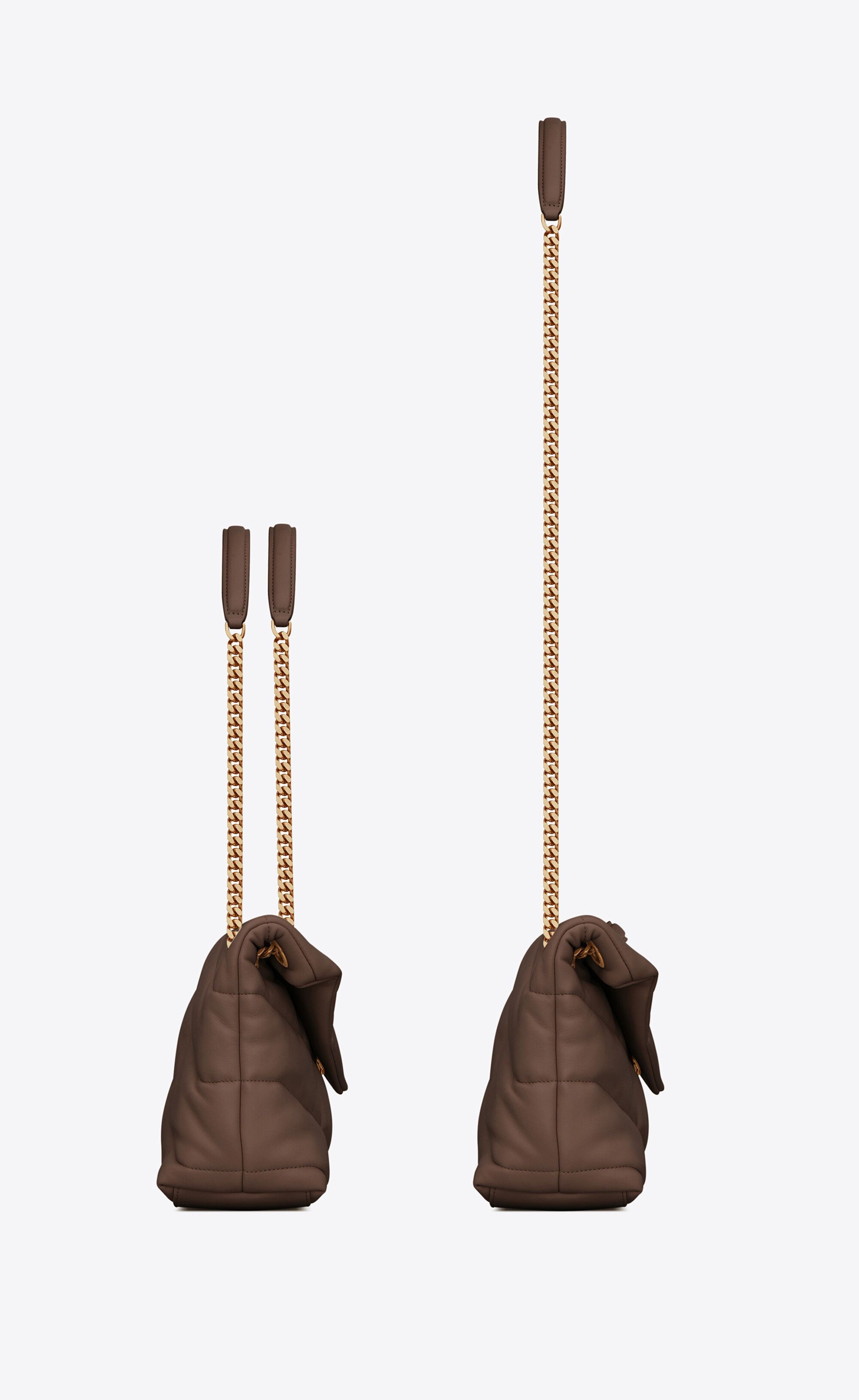 Saint Laurent Paris o1b1hav110225 Size: OS / Puffer Small Chain Bag Dark Ganache Size ONE SIZE - 3 Thumbnail