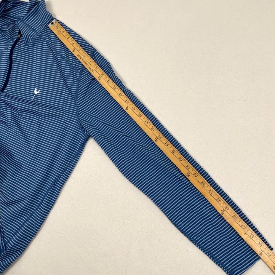 Vintage Mugsy Pullover Mens L Blue Striped Active Quarter Zip Performance Stretch Golf Size US L / EU 52-54 / 3 - 7 Thumbnail