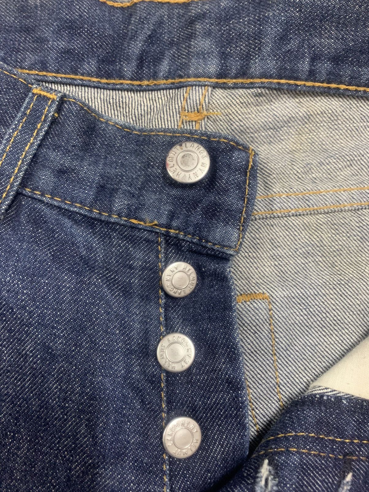 Helmut Lang Classic Denim Slim Cut Button Fly Indigo Jeans W30 L33 Size US 30 / EU 46 - 11 Thumbnail