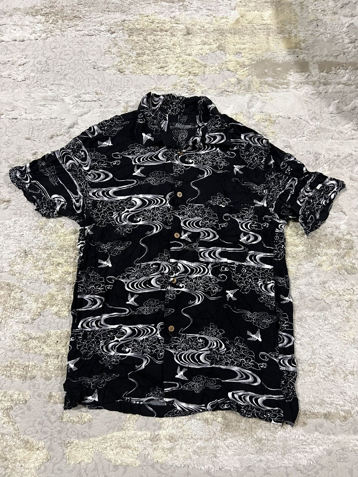 Sun Surf Vintage Japanese Swallow Bird Motif Rayon Hawaiian Shirt Size US M / EU 48-50 / 2 - 2 Thumbnail