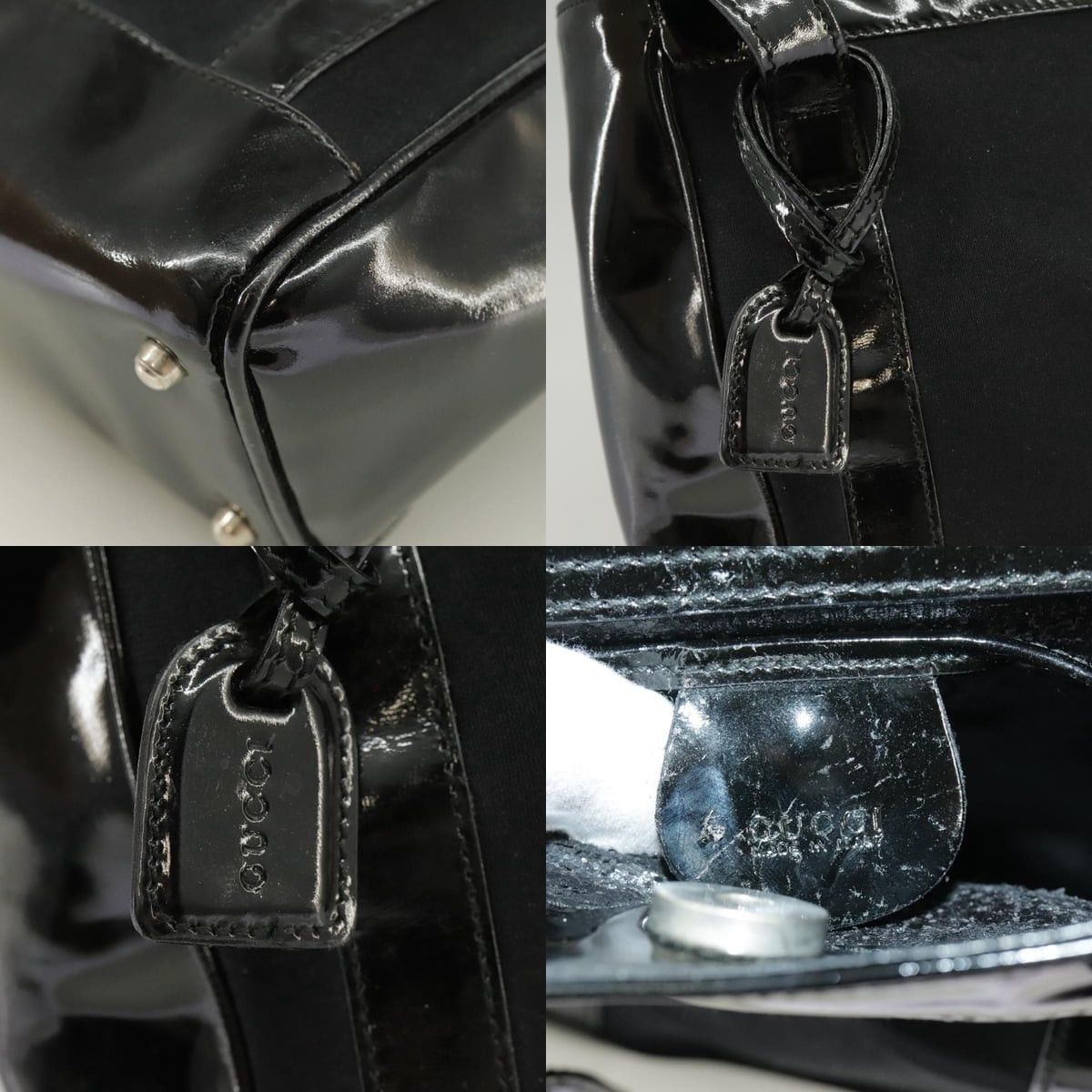 Gucci GUCCI Hand Bag Enamel Black Size ONE SIZE - 11 Thumbnail