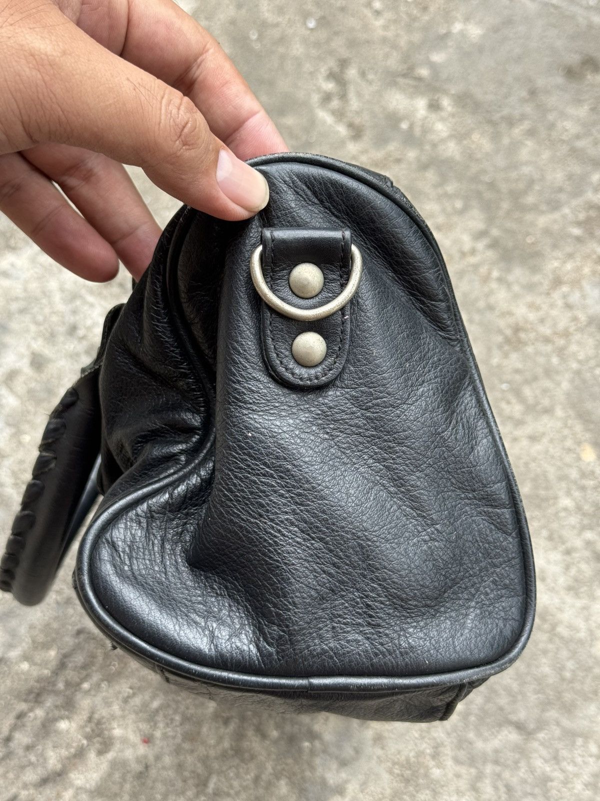Vintage Black Leather City Bags Styled Size ONE SIZE - 6 Thumbnail