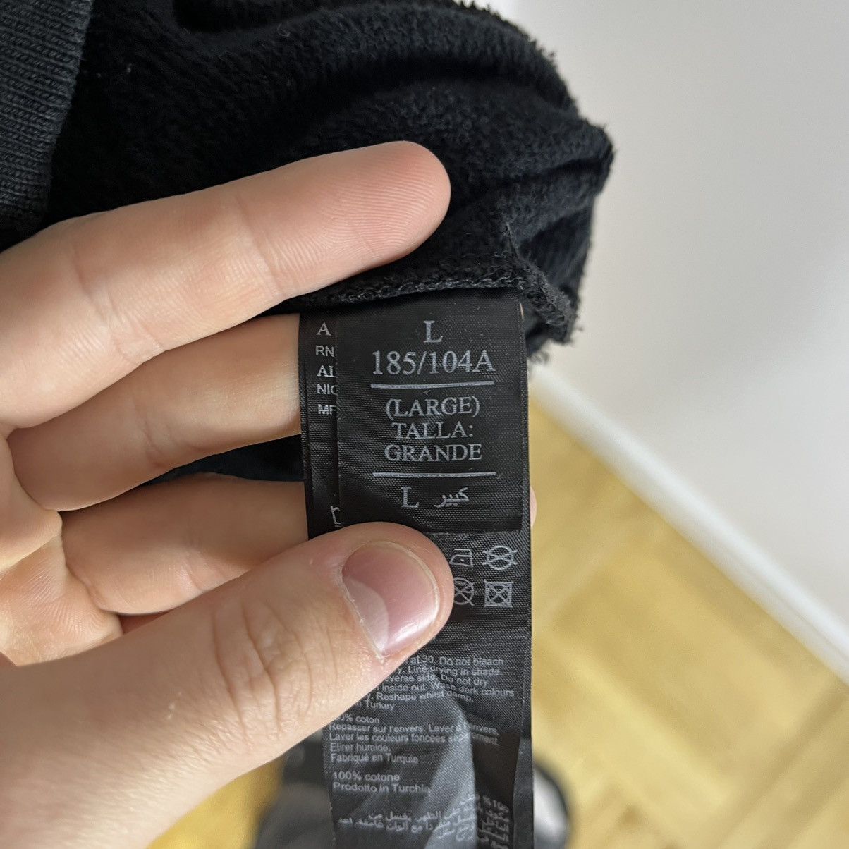 Allsaints Allsaints Big Central Logo Distressed Black Hoodie Y2K Size US L / EU 52-54 / 3 - 5 Thumbnail