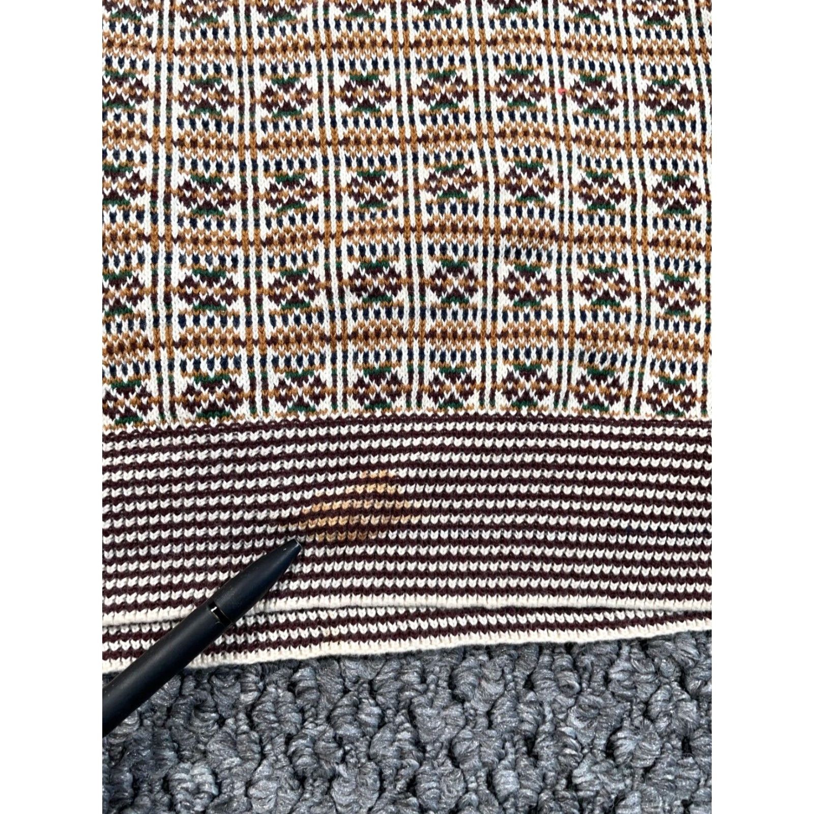 Vintage VINTAGE Geneco Geometric Pattern Sweater Adult Large Brown Chunky-Knit 90s Mens Size US L / EU 52-54 / 3 - 6 Thumbnail