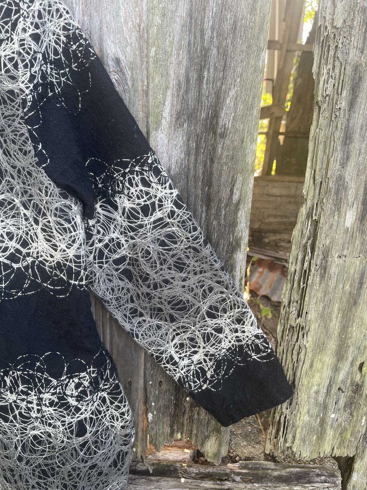 Other Avant-Garde Korean Art Coat Chaotic Thread Embroidery Size M / US 6-8 / IT 42-44 - 15 Thumbnail