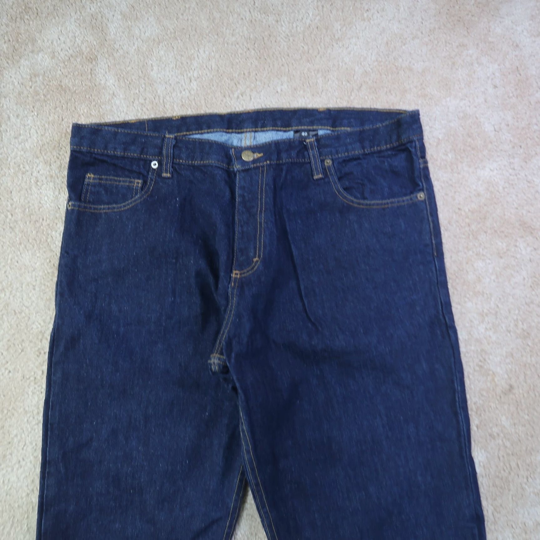 Denime Dearborn Denim Jeans Men 40x34 Blue Wash Straight Leg Stretch Denim 5-Pocket Regular Mens, USA Size US 40 / EU 56 - 2 Thumbnail