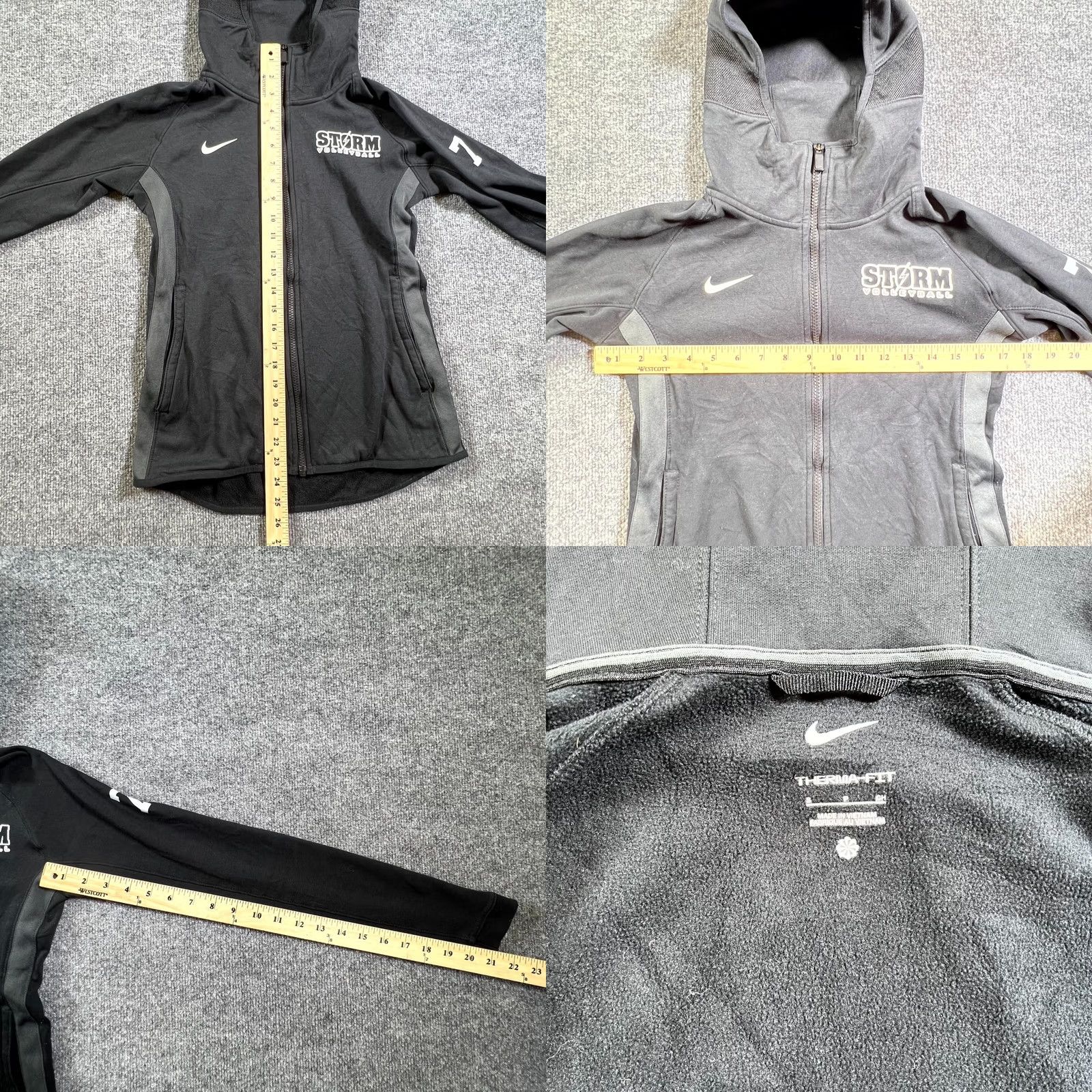 Nike Nike Therma-Fit Storm Jacket Womens S Black Full Zip Performance Size S / US 4 / IT 40 - 8 Thumbnail