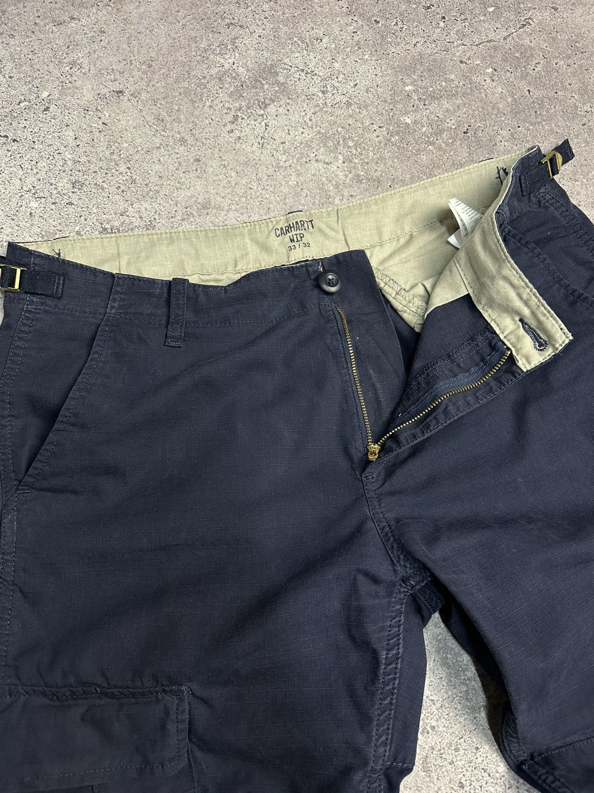 Carhartt × Vintage Vintage Carhartt Aviation Cargo Pants Faded Blue Distressed Size US 33 - 7 Thumbnail