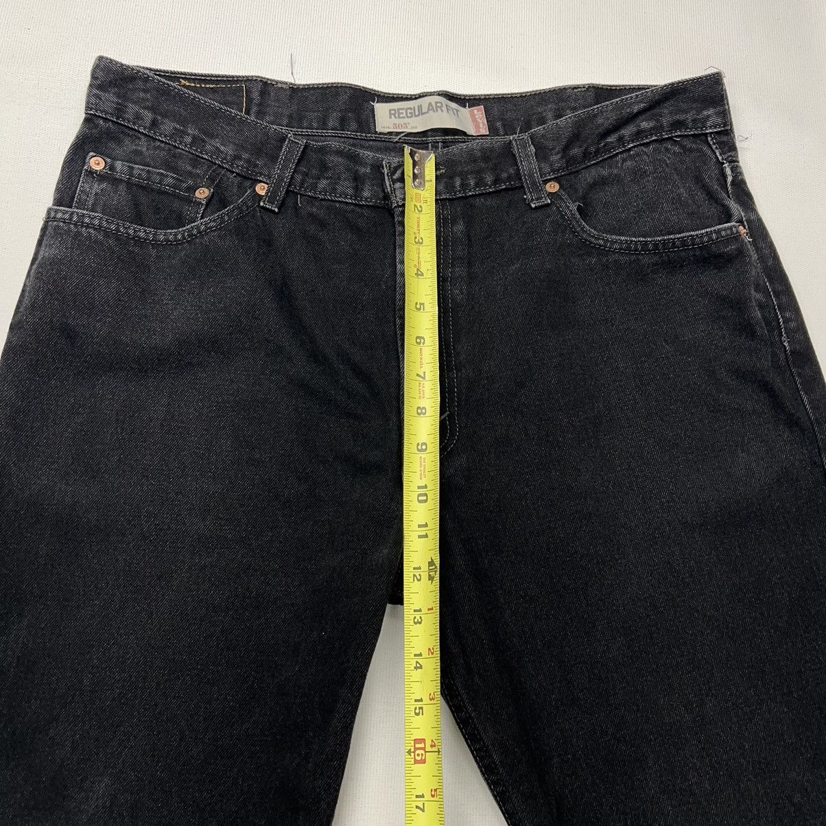 Levi's × Vintage Levis Jeans Black 505 Regular Fit Straight Denim Faded Size US 38 / EU 54 - 18 Thumbnail