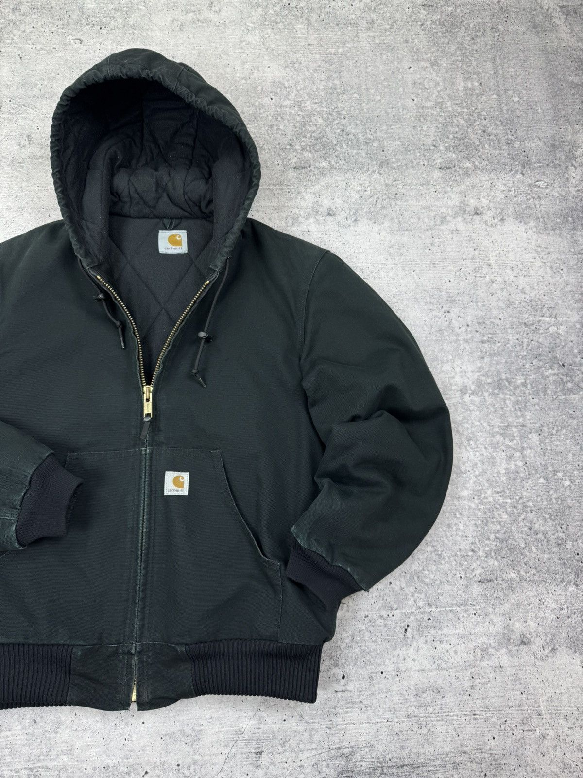Carhartt Vintage Carhartt Active Jacket Black Denim Bomber Jacket M-L Size US L / EU 52-54 / 3 - 4 Thumbnail
