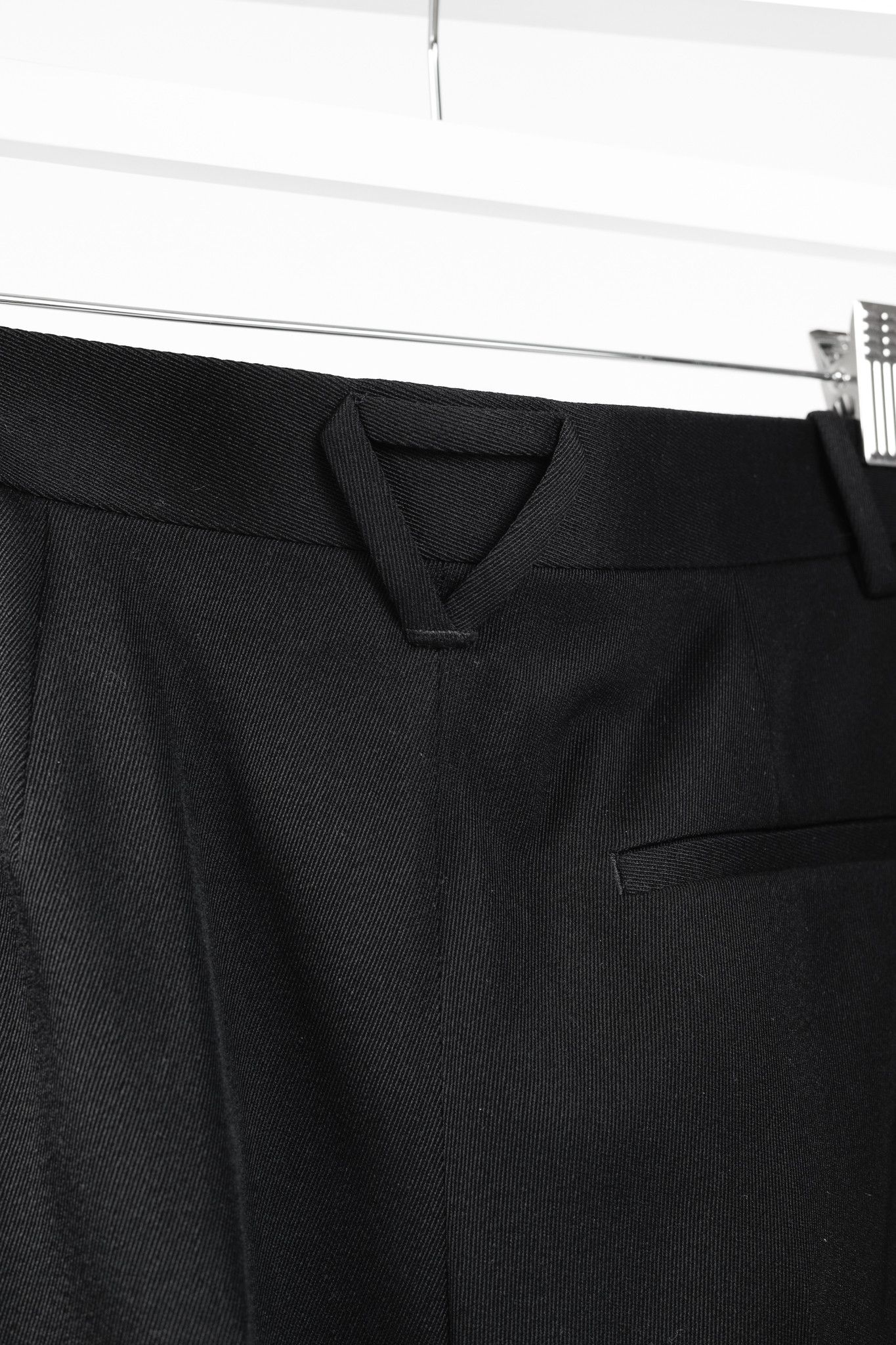 Bottega Veneta Bottega Veneta Black Wool-Twill Wide-Leg Trousers Size 27" / US 4 / IT 40 - 7 Thumbnail