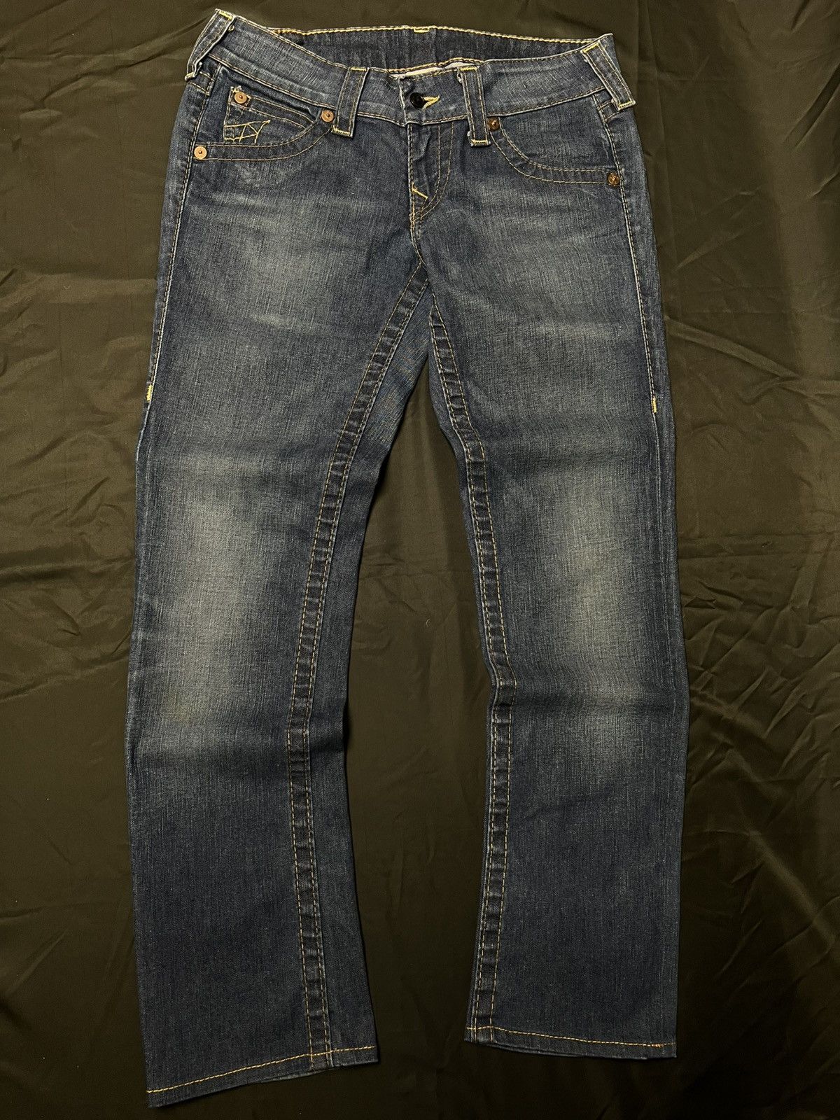 True Religion USA Vintage True Religion Slim Straight Jeans Dark Wash Size US 28 / EU 44 - 3 Thumbnail