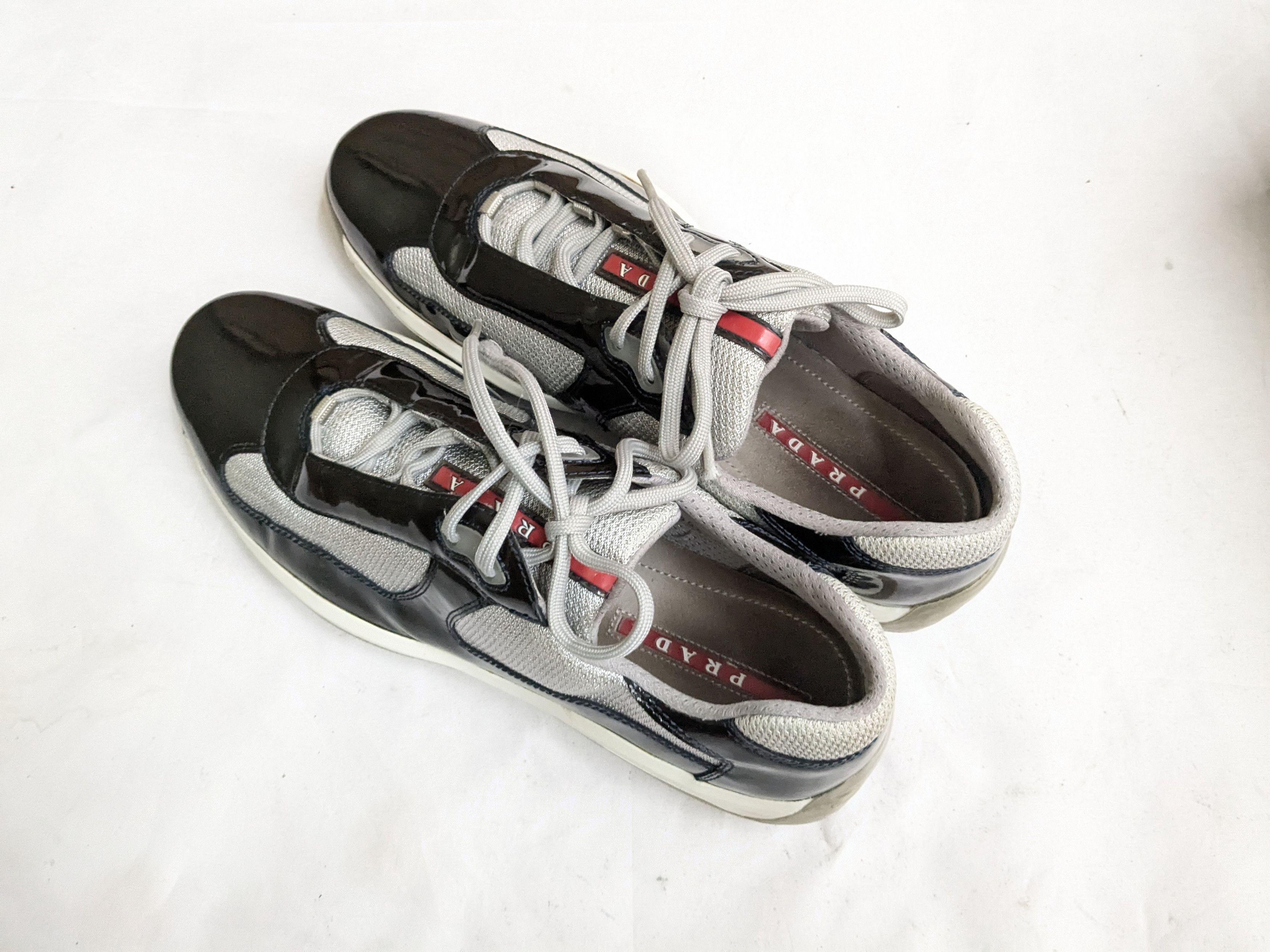 Prada Prada America's Cup Black Patent Leather 13 Silver Size US 13 / EU 46 - 10 Thumbnail