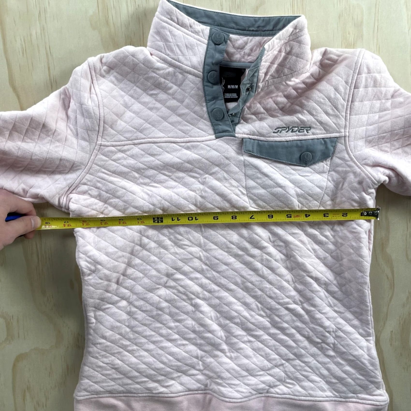 Spyder Spyder Pullover Womens M Pink Quilted High Neck Snap Logo Pockets Fleece Size M / US 6-8 / IT 42-44 - 4 Thumbnail