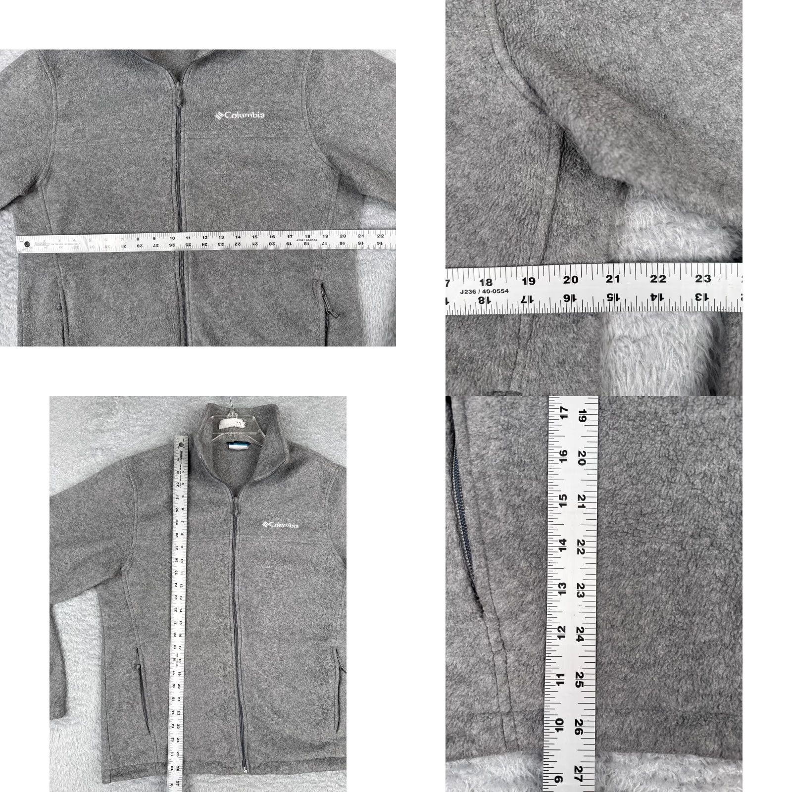 Vintage Columbia Jacket Womens Large Gray Full Zip Mock Neck Polyester Fleece Hike Camp Size L / US 10 / IT 46 - 8 Thumbnail