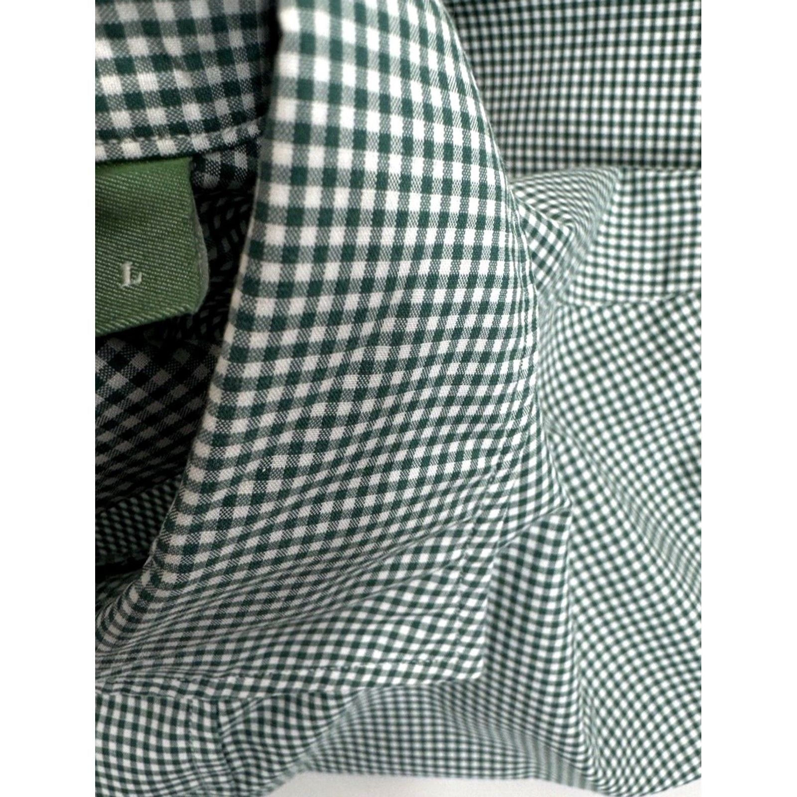 Sid Mashburn Sid Mashburn Plaid L Shirt Mens Long Sleeve Button-Up Green White Check Shirt Size US L / EU 52-54 / 3 - 6 Thumbnail