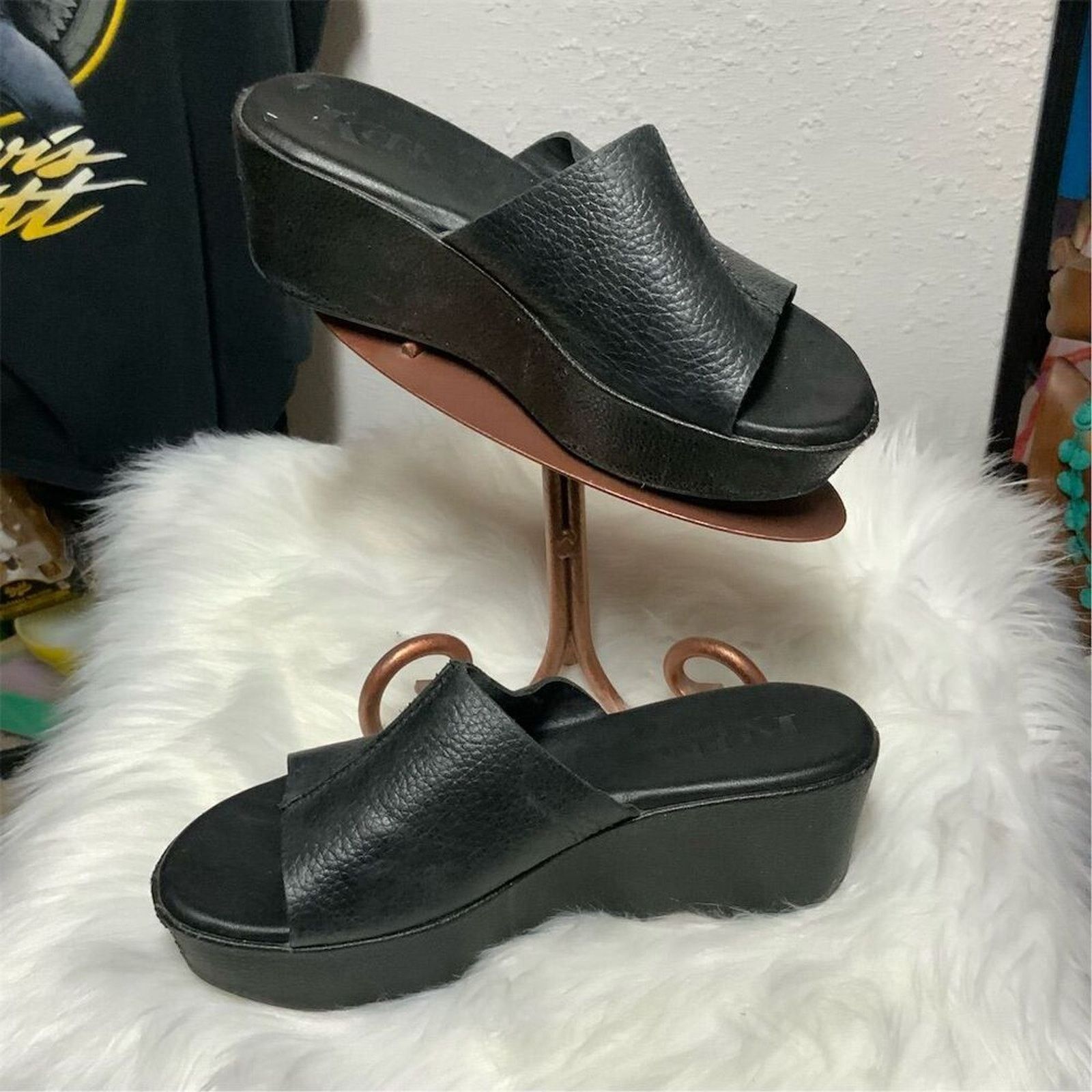 Kork Ease 2359. Korks Black Leather Platform Sandals Size 7 38 Grailed