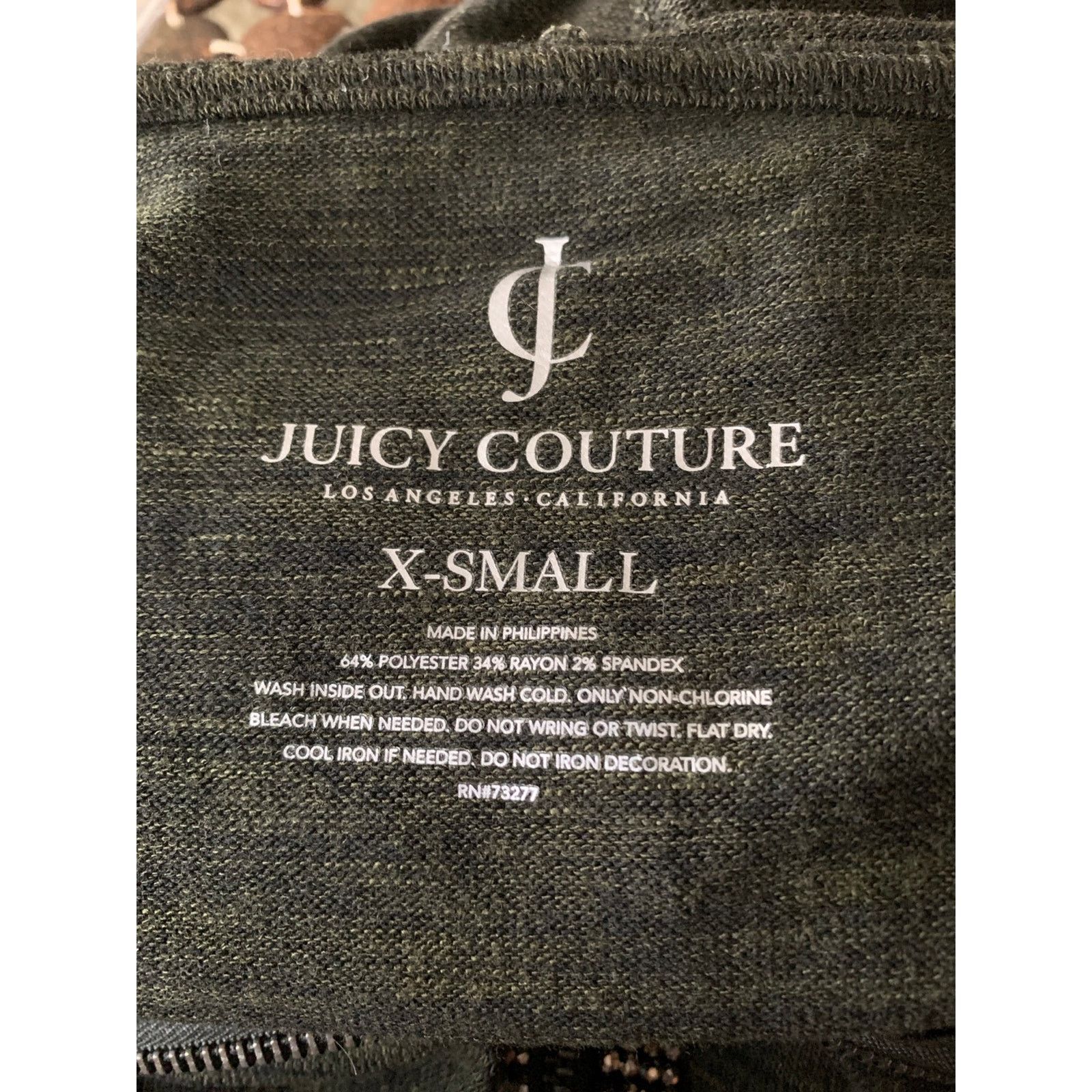 Juicy Couture Juicy Couture Womens Size XS Hooded Jacket studded Pockets Size XS / US 0-2 / IT 36-38 - 11 Thumbnail