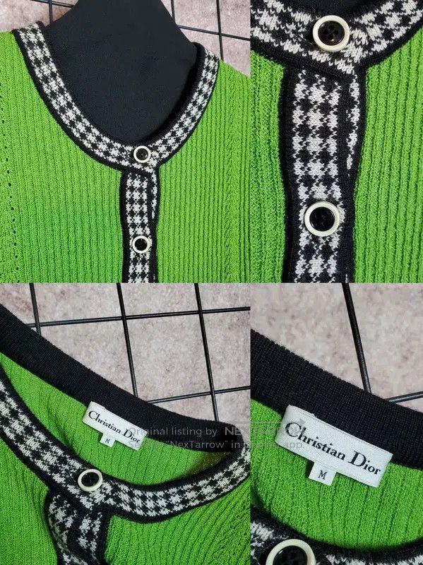 Dior Dior Green Wool-Blend Long Sleeve Top . Size M / US 6-8 / IT 42-44 - 8 Thumbnail