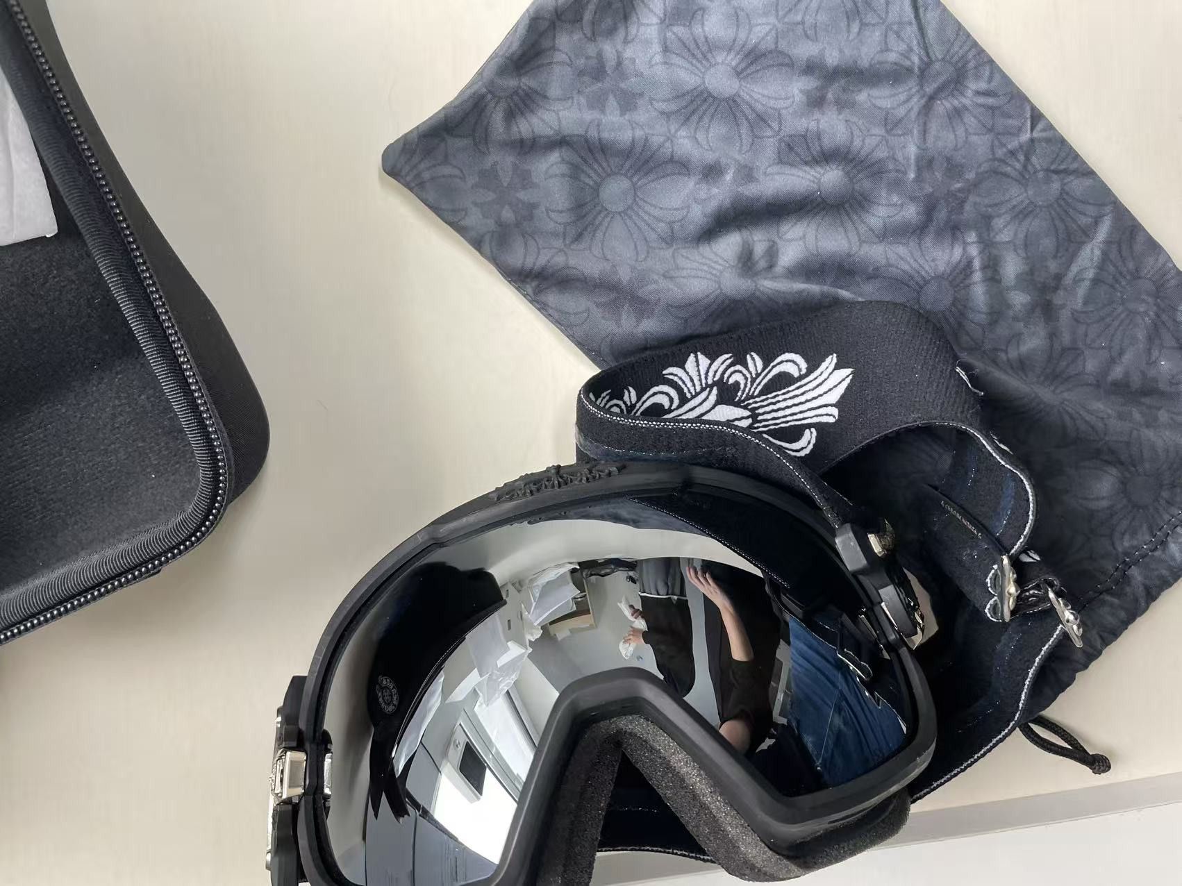 Chrome Hearts Chrome Hearts SILVER MORNING Black Ski Goggles Size ONE SIZE - 14 Thumbnail