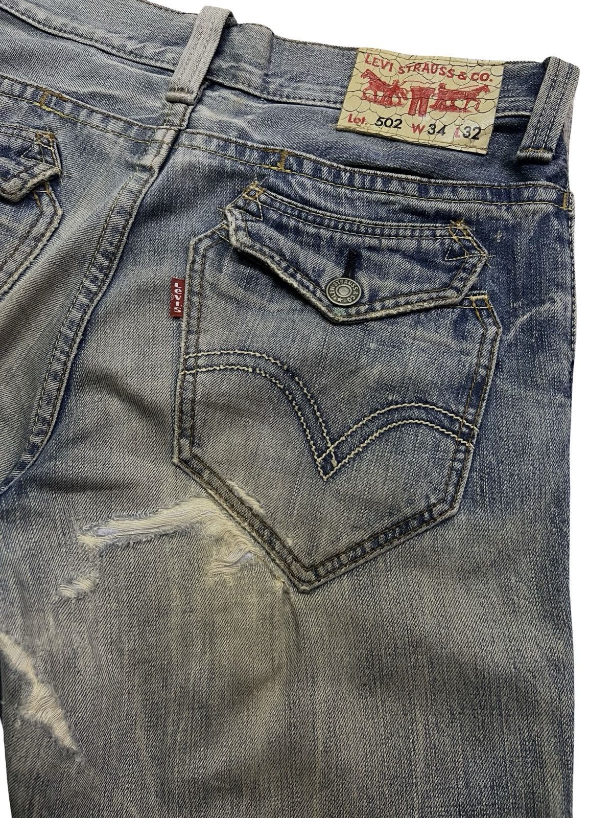Levi's Vintage 00s Levi’s 502 Y2K Japanese Market Denim - W35 Size US 35 - 15 Thumbnail