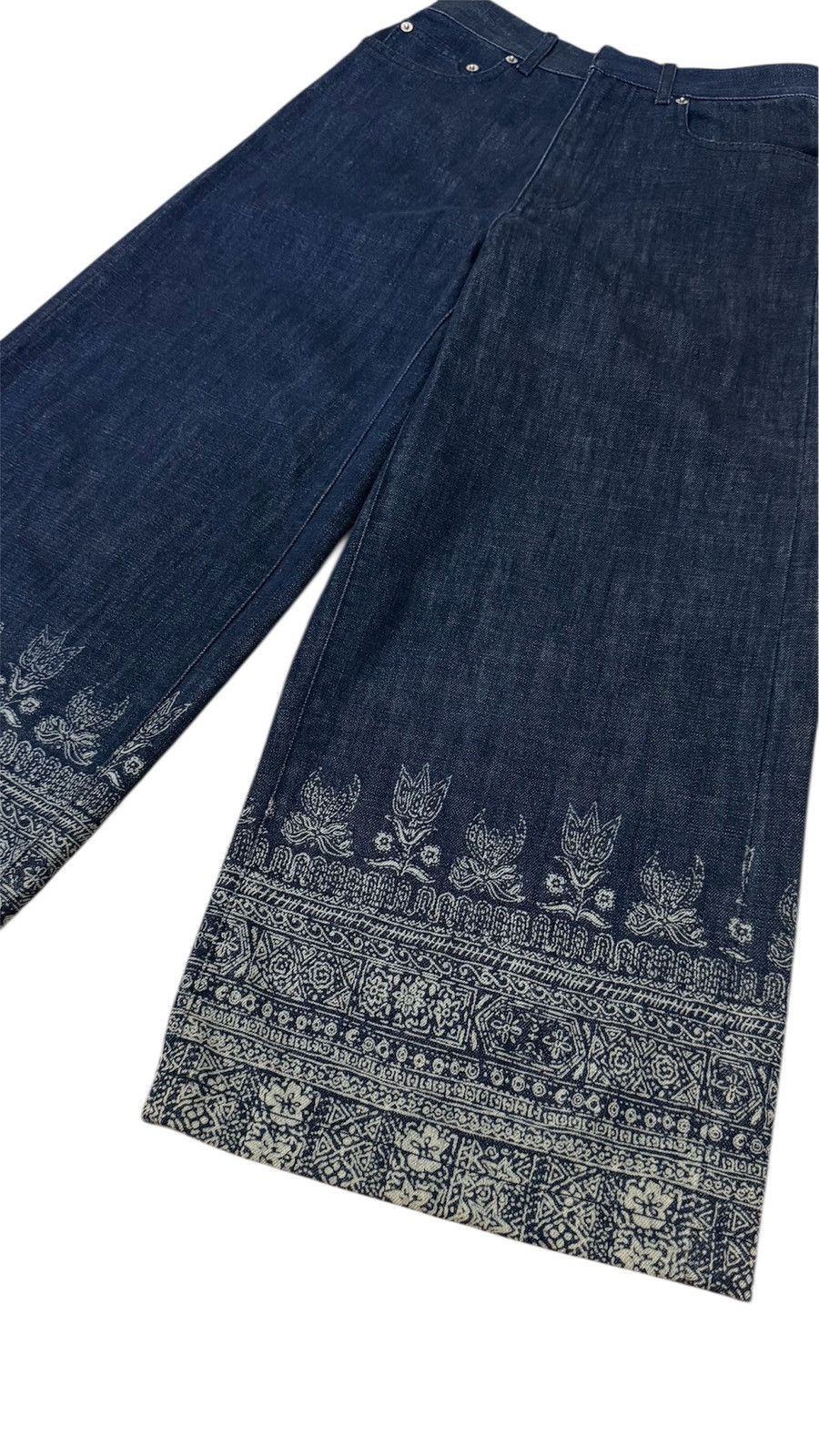 Dior Christian Dior wide leg denim pants Size 26" / US 2 / IT 38 - 2 Thumbnail