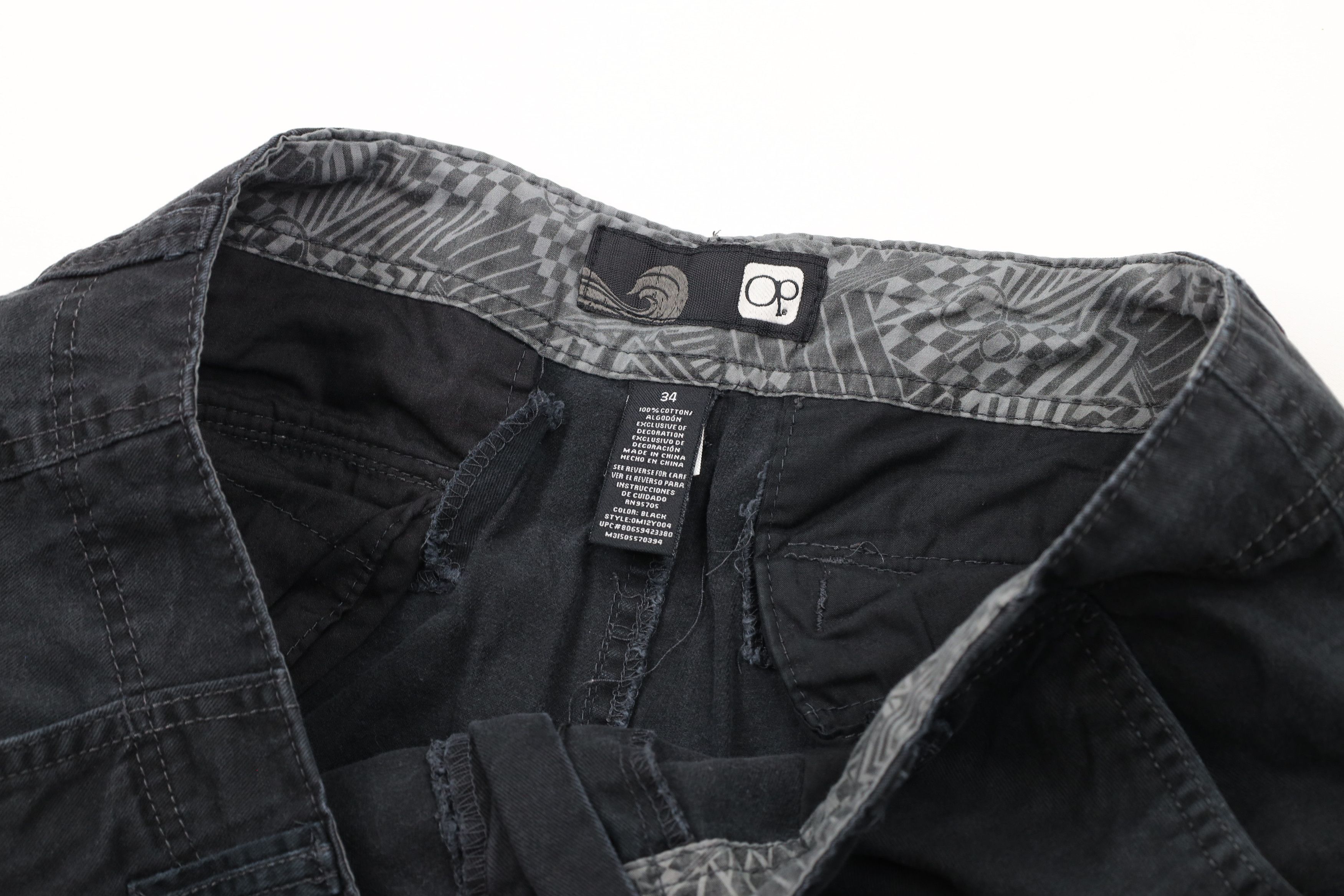 Ocean Pacific × Vintage Vintage Ocean Pacific Baggy Fit Cargo Shorts Black Cotton Size US 34 / EU 50 - 8 Thumbnail