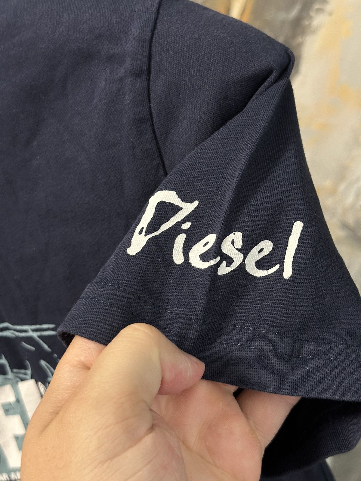 Diesel 🔥 Diesel Spell Out Big Logo T-Shirt Vintage 90s Tee Size US L / EU 52-54 / 3 - 3 Thumbnail