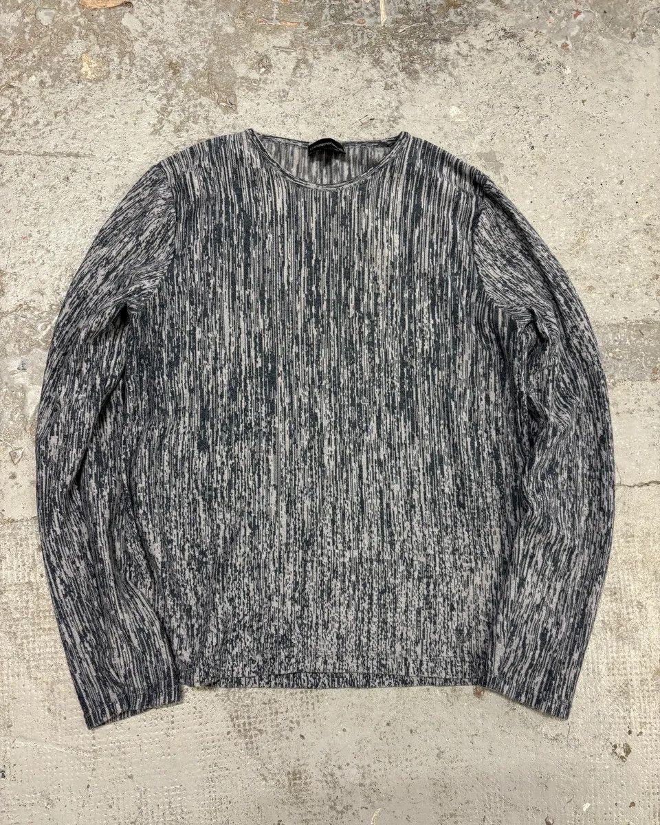 Emporio Armani SS2021 Emporio Armani Black & White Contemporary Wool Sweater Size US M / EU 48-50 / 2 - 1 Thumbnail