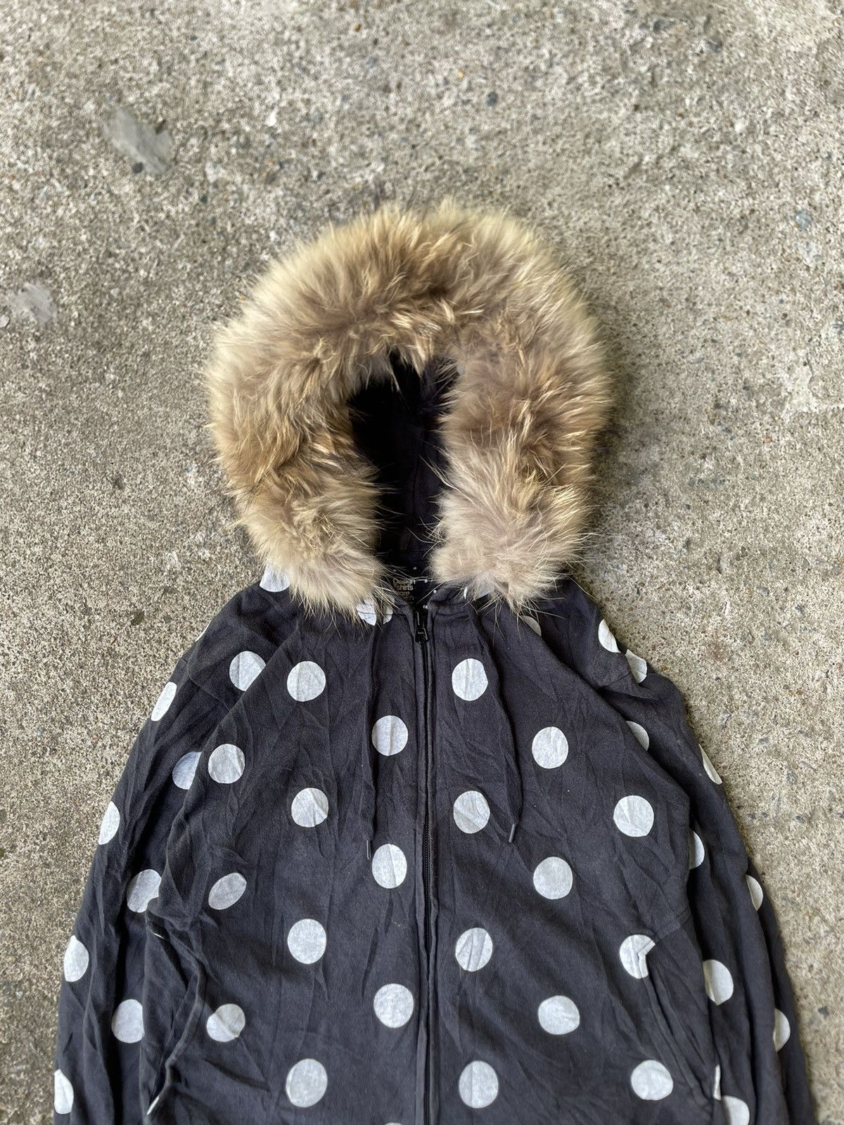 Le Grande Bleu (L.G.B.) Japanese Brand Polkadot Art Faux Fur Hoodie LGB Style Size US S / EU 44-46 / 1 - 4 Thumbnail