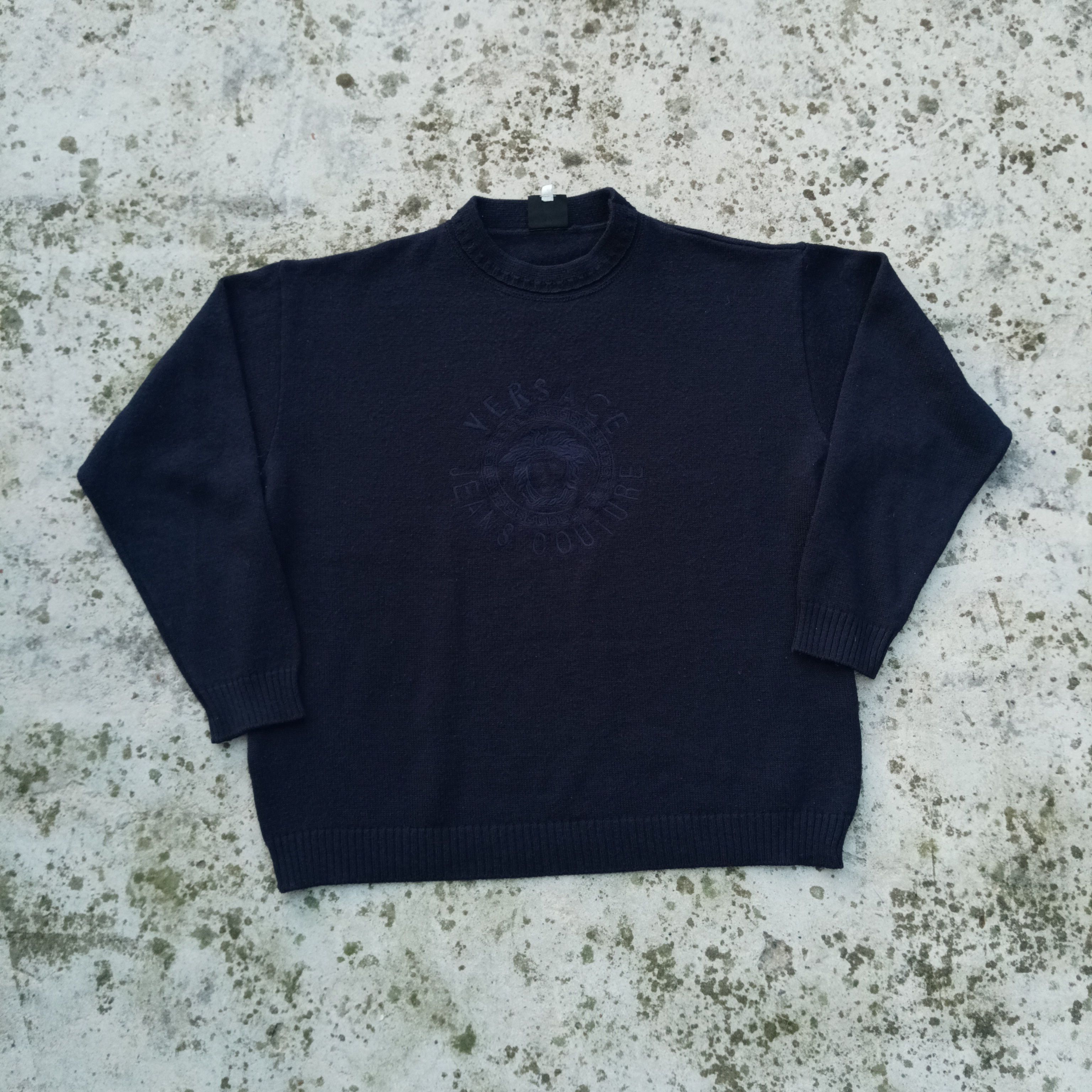Versace × Versace Jeans Couture × Vintage vintage versace jeans couture sweater wool jumper Size US XXL / EU 58 / 5 - 1 Thumbnail
