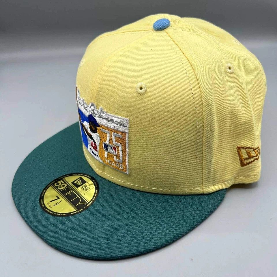 New Era Brooklyn Dodgers Jackie Robinson 42 Hat Men 7 1/2 MLB Fitted Size ONE SIZE - 4 Thumbnail