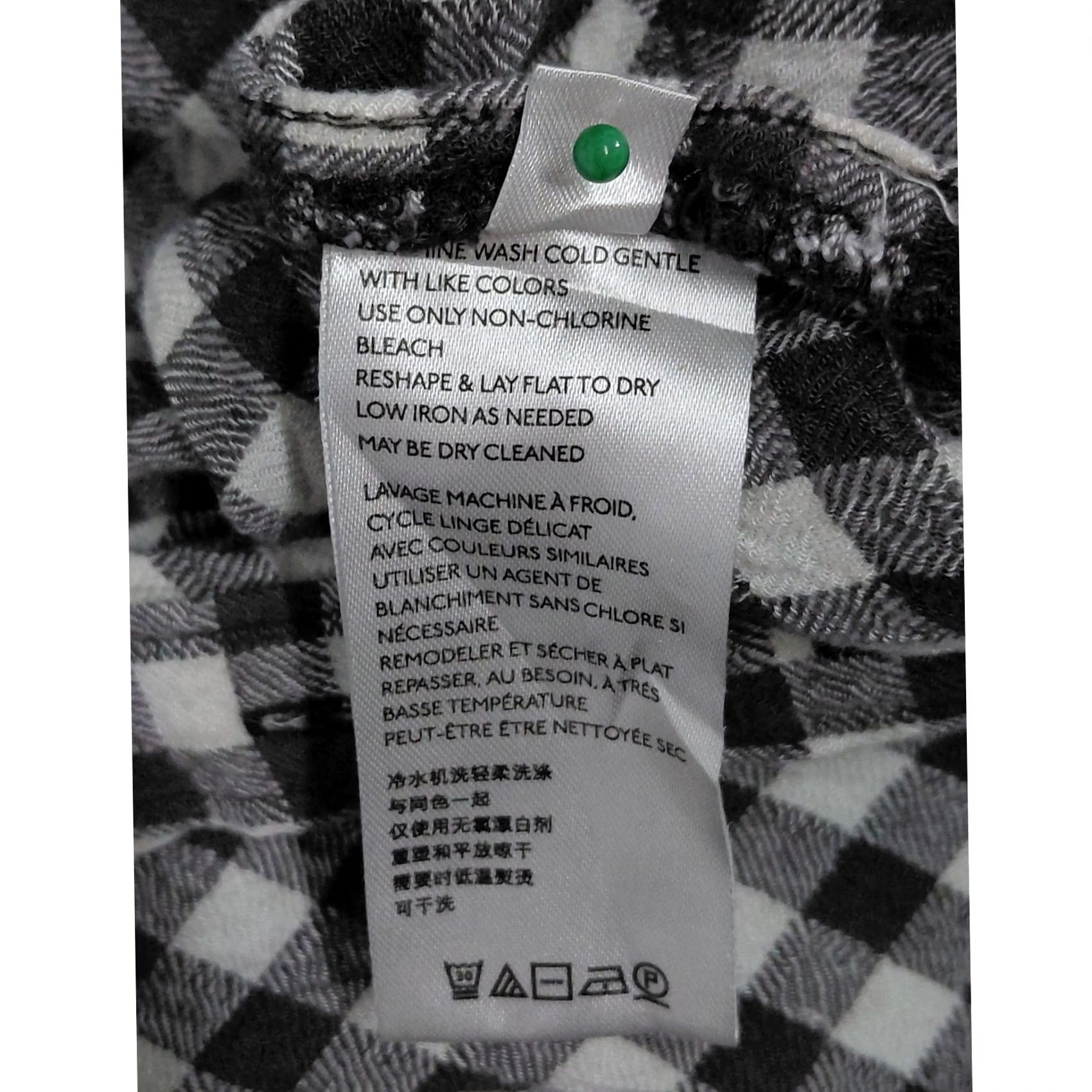 Anthropologie Anthropologie Button-Up Shirt Black White Plaid Viscose—M, Women’s, Long Sleeve, Regular Fit Size M / US 6-8 / IT 42-44 - 6 Thumbnail