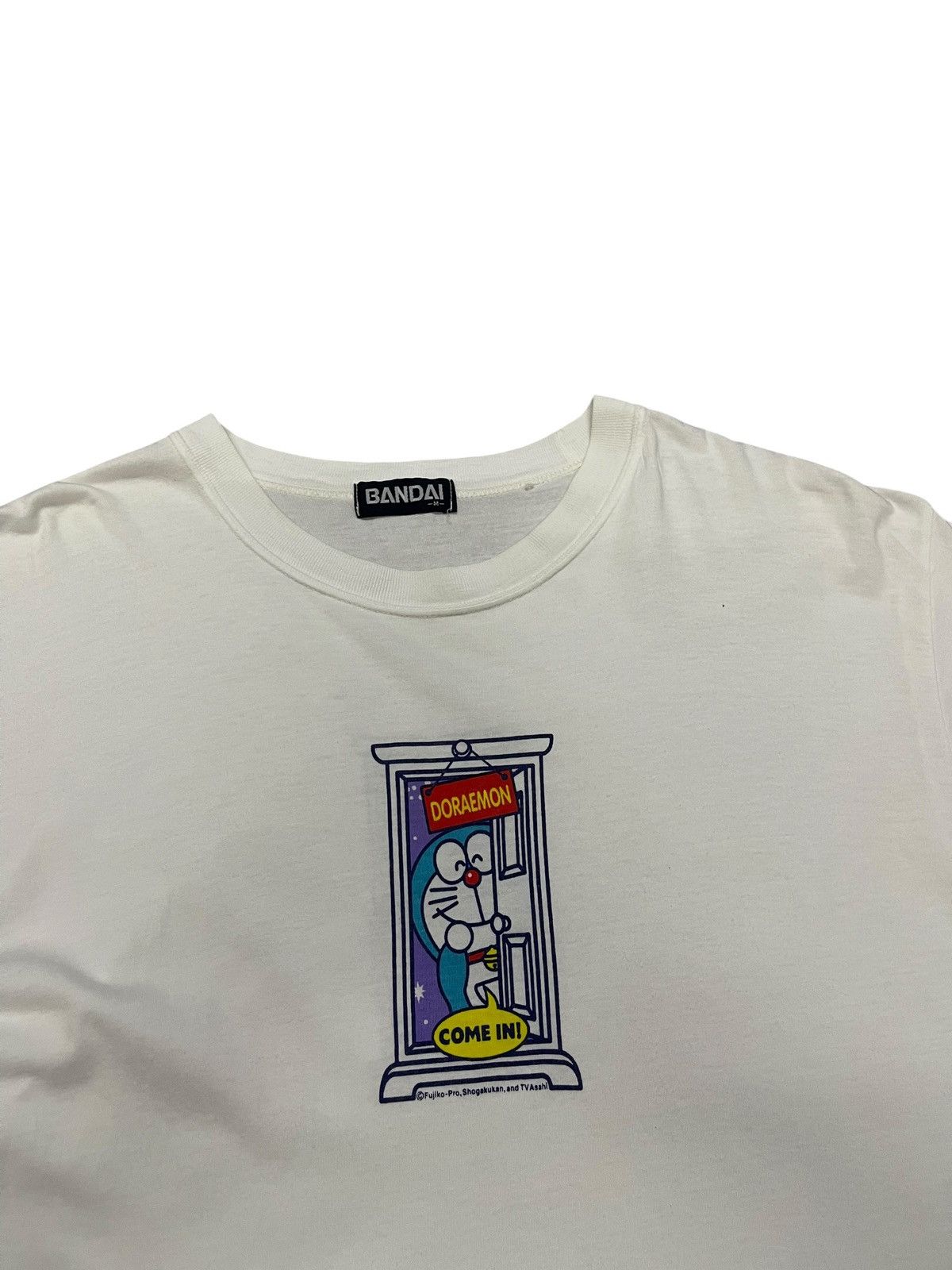 Vintage Vintage 90s Bandai Doraemon Mirror Print Tee Size US M / EU 48-50 / 2 - 2 Thumbnail